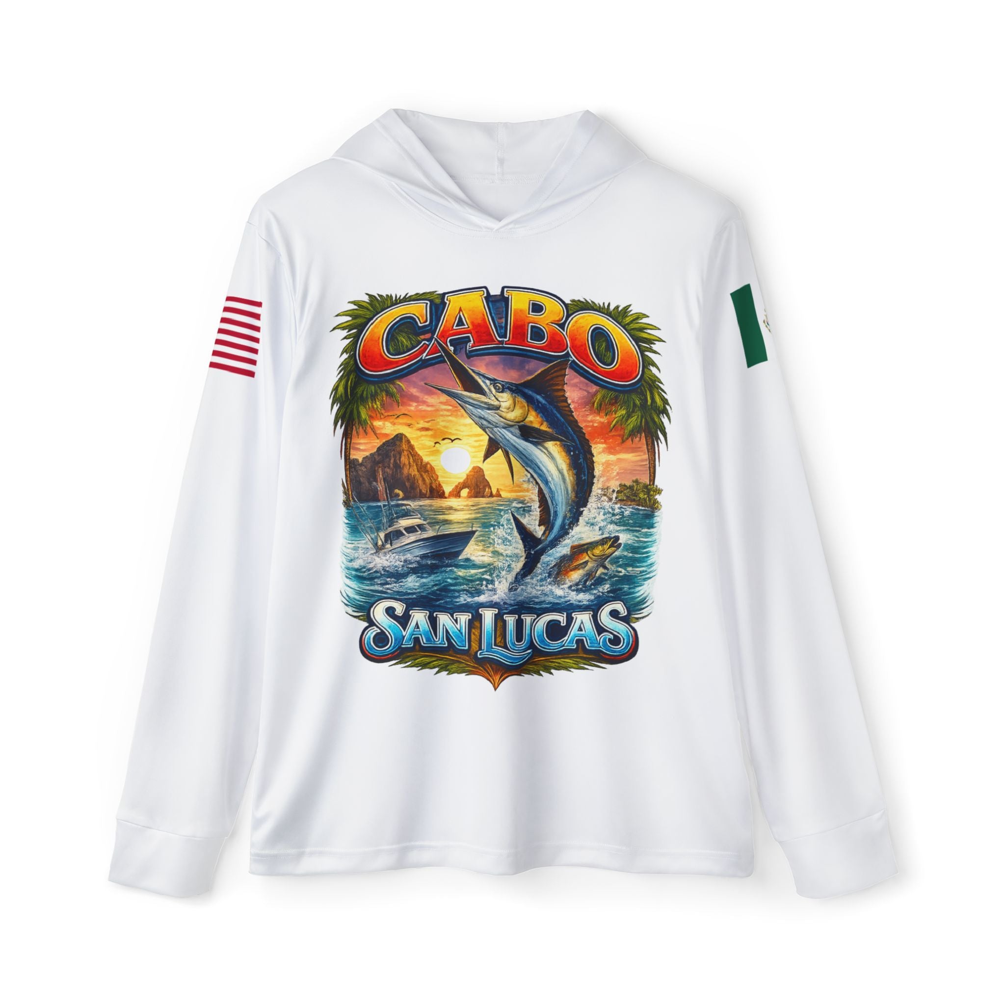 Cabo San Lucas Marlin Fishing Hoodie — Men’s Performance Warmup Pullover