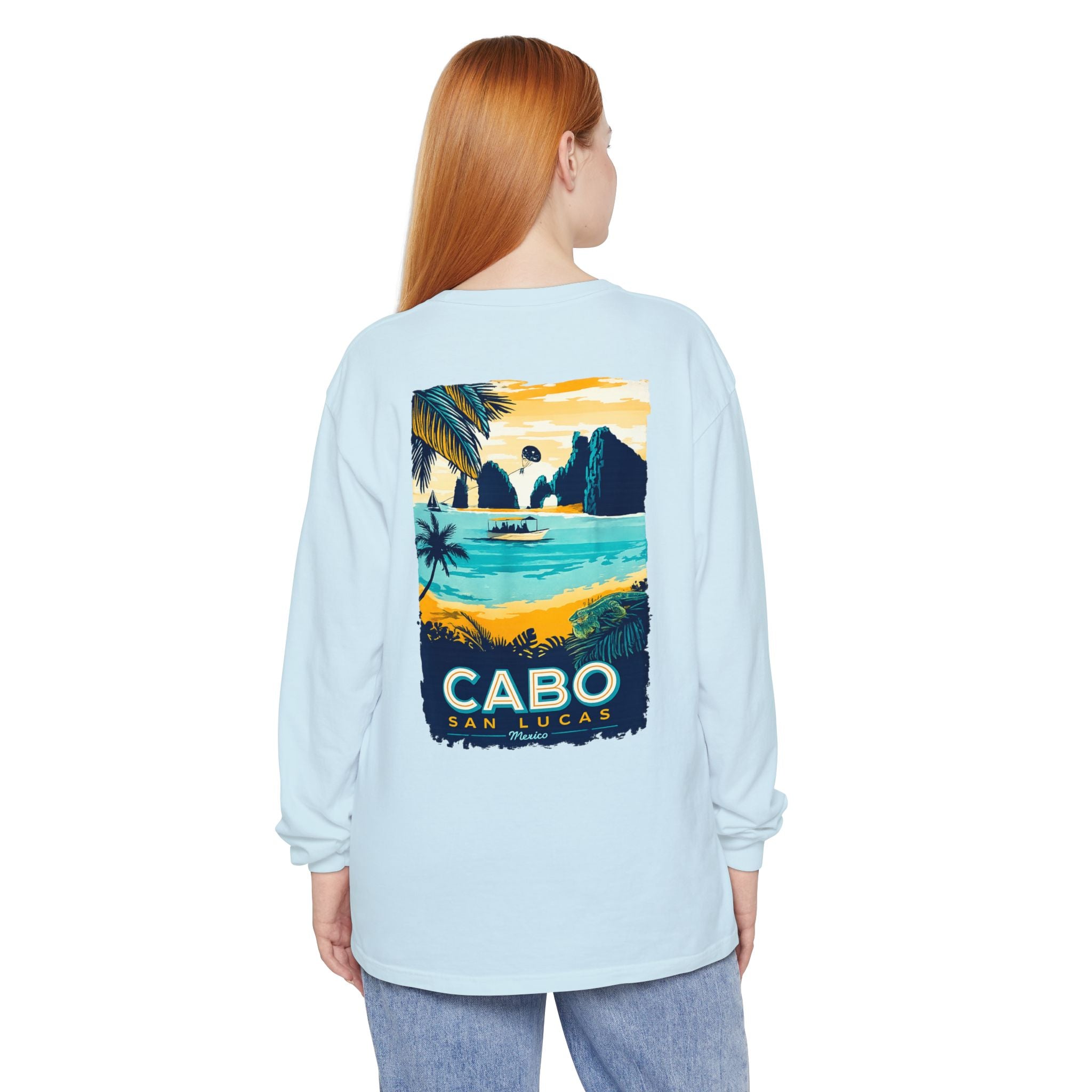 Cabo San Lucas Long Sleeve Tee — Vintage Beach Graphic