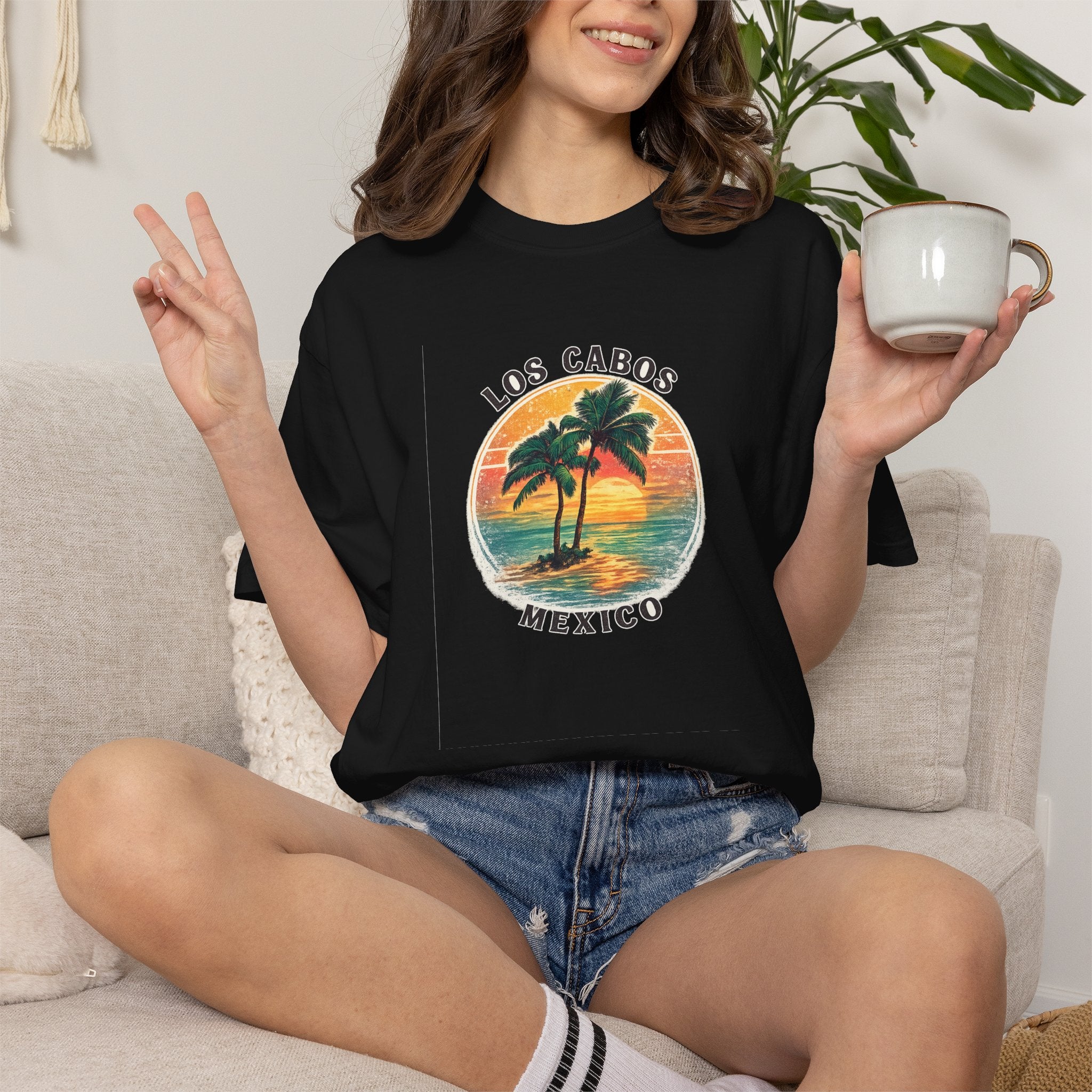 Los Cabos Palms T-Shirt — Tropical Beach Palm Graphic Tee