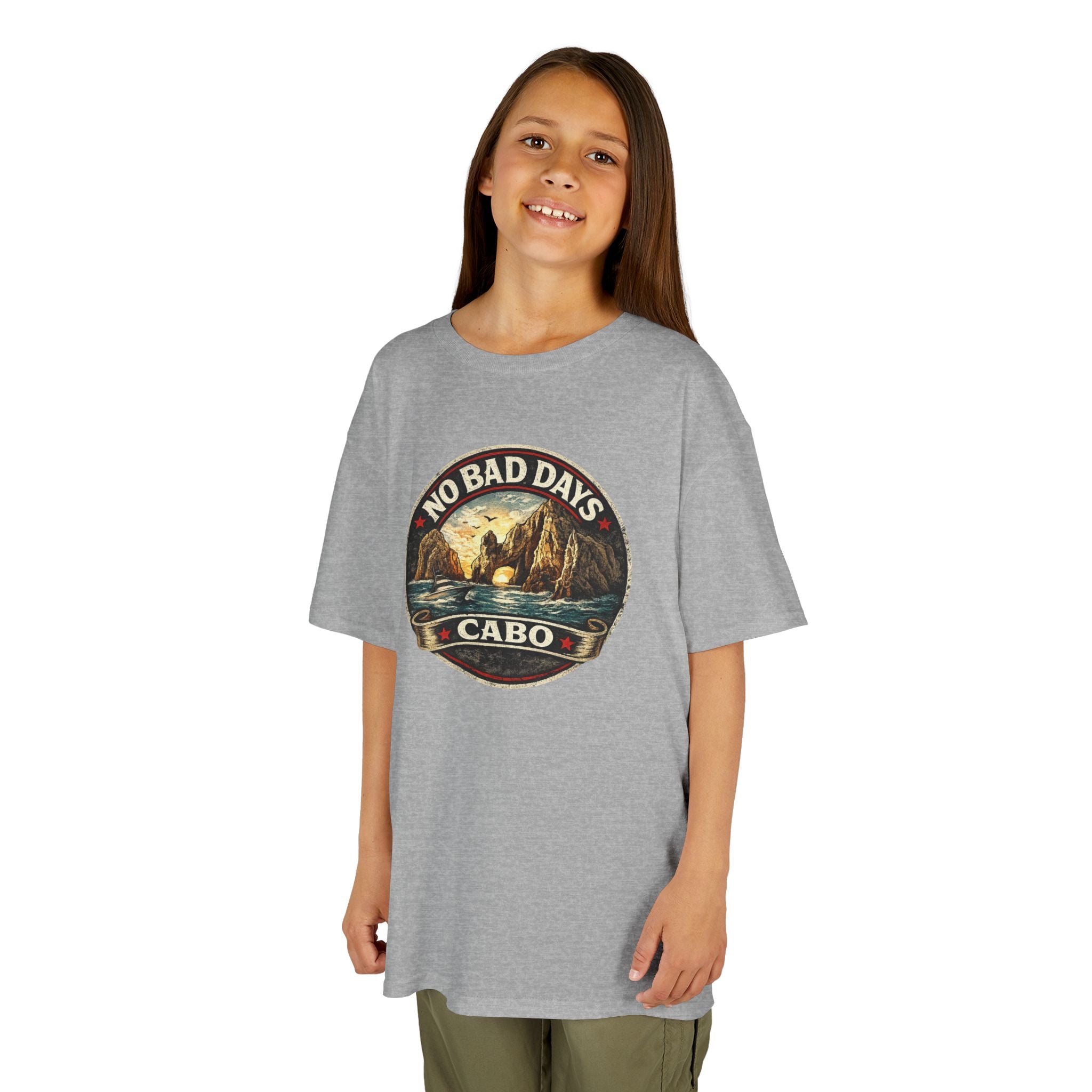 Kids Tee — 'No Bad Days' Cabo Surf Vintage Graphic