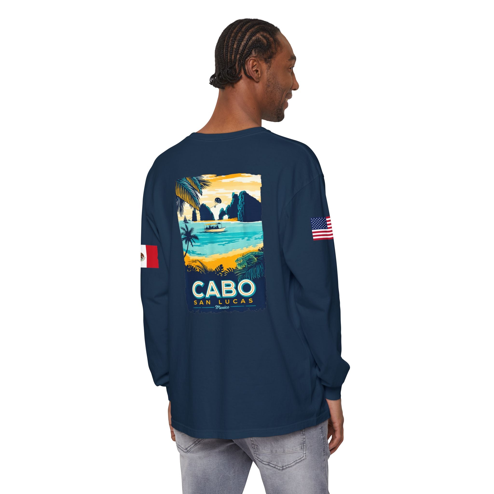 Cabo San Lucas Long Sleeve Tee — Vintage Beach Graphic