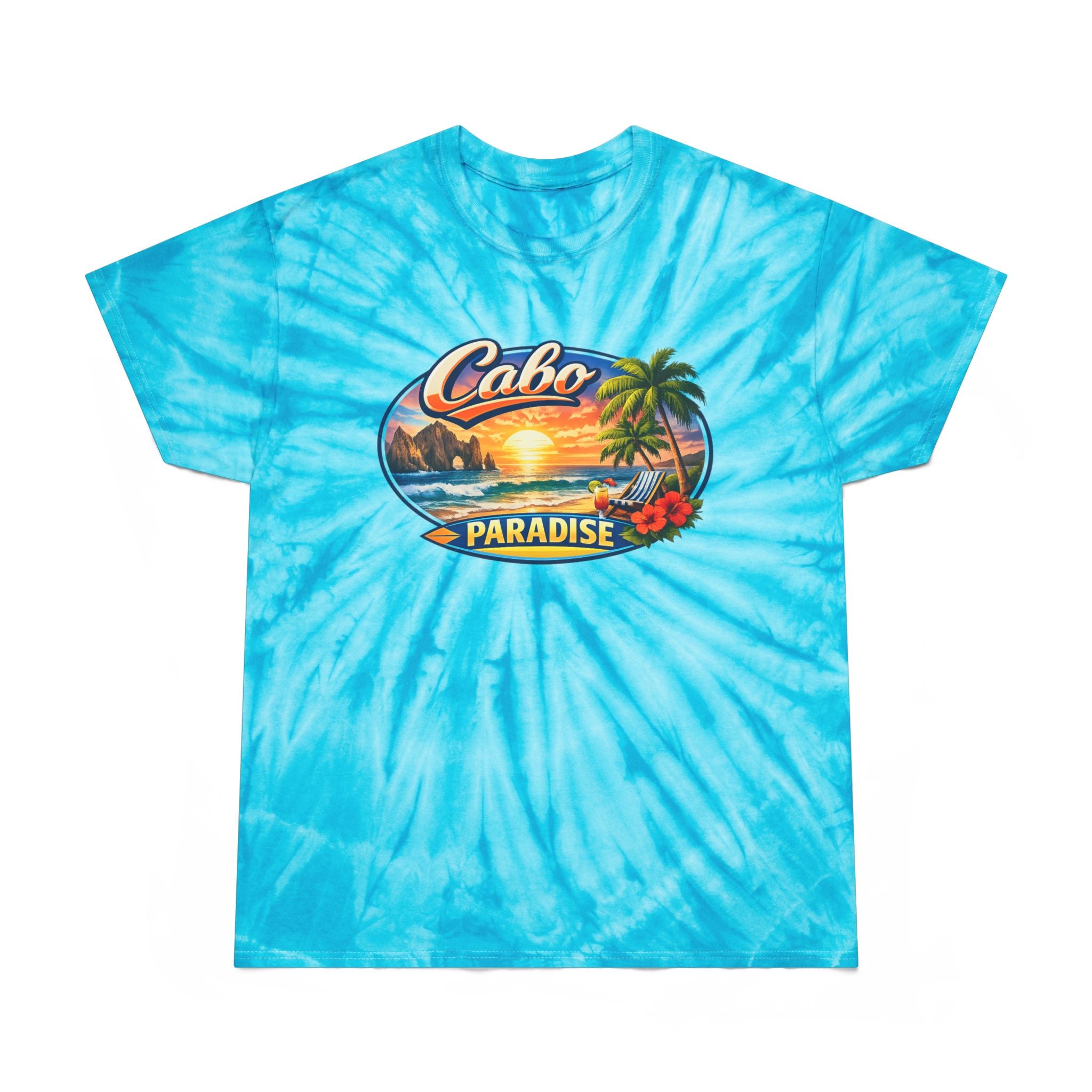 Cabo Paradise Tie-Dye Tee — Yellow Cyclone Beach Shirt