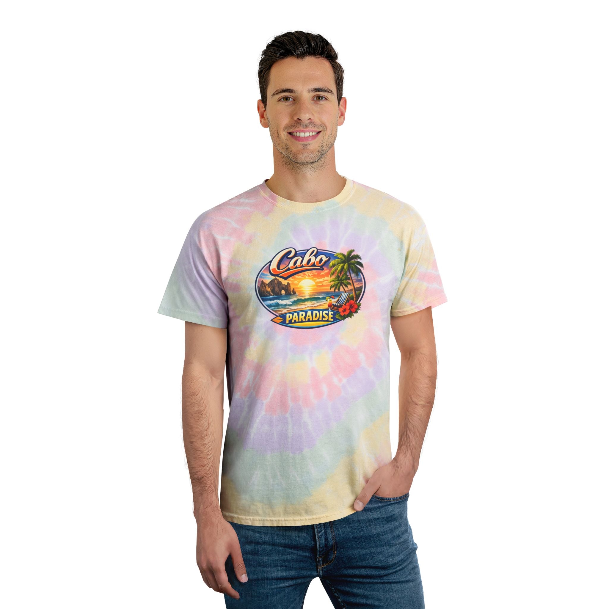 Cabo Paradise Spiral Tie-Dye Tee