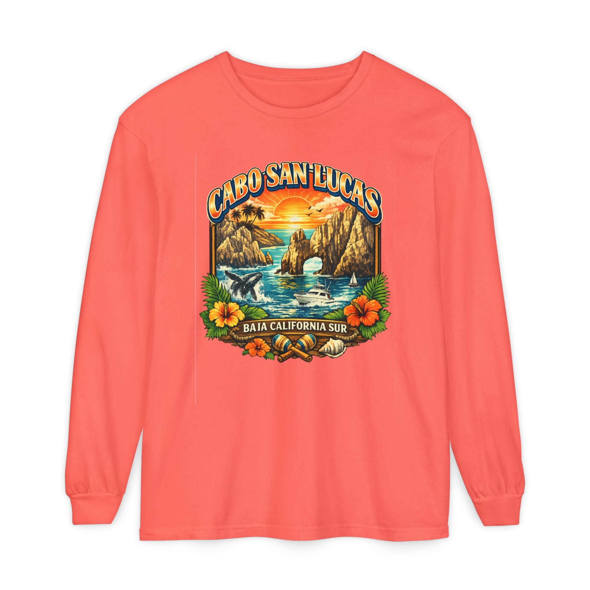 Cabo San Lucas Long Sleeve T-Shirt – Baja California Sun Beach Graphic