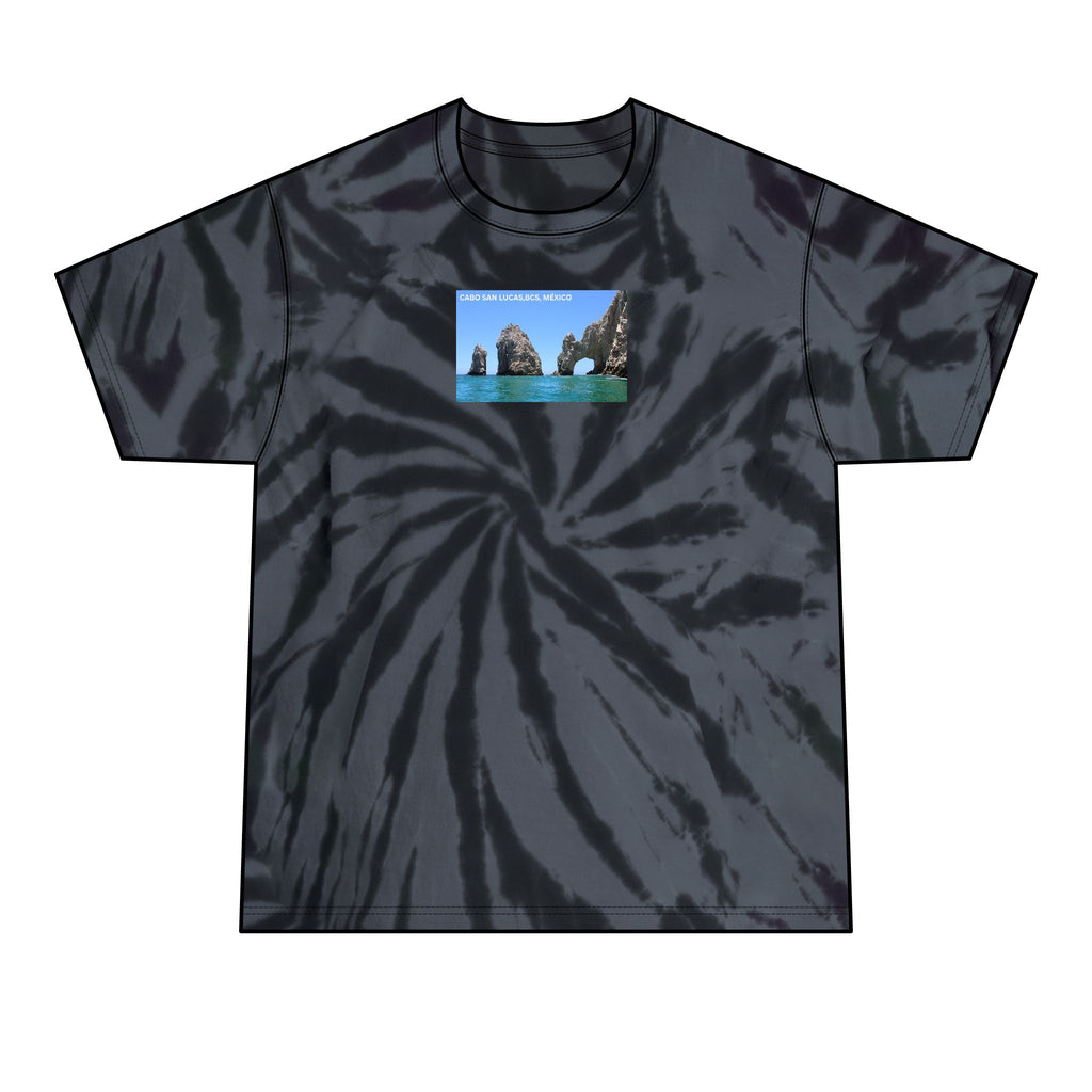 Cabo San Lucas Arch Tie-Dye Tee — Men's Beach Vacation T-Shirt