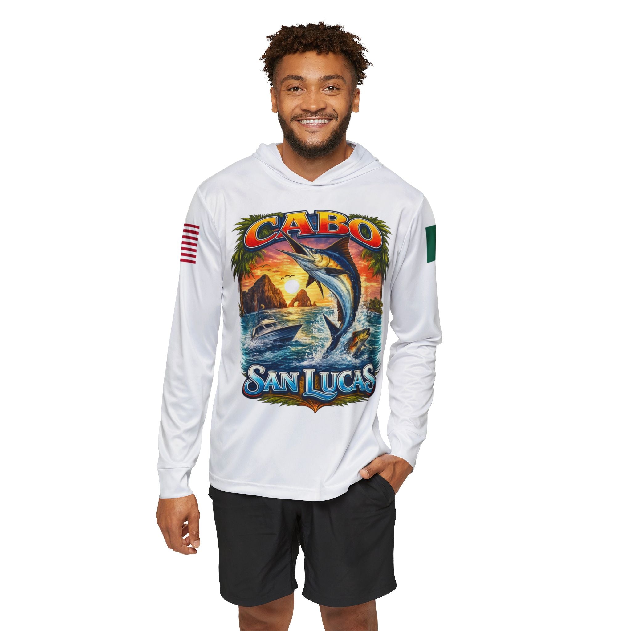 Cabo San Lucas Marlin Fishing Hoodie — Men’s Performance Warmup Pullover