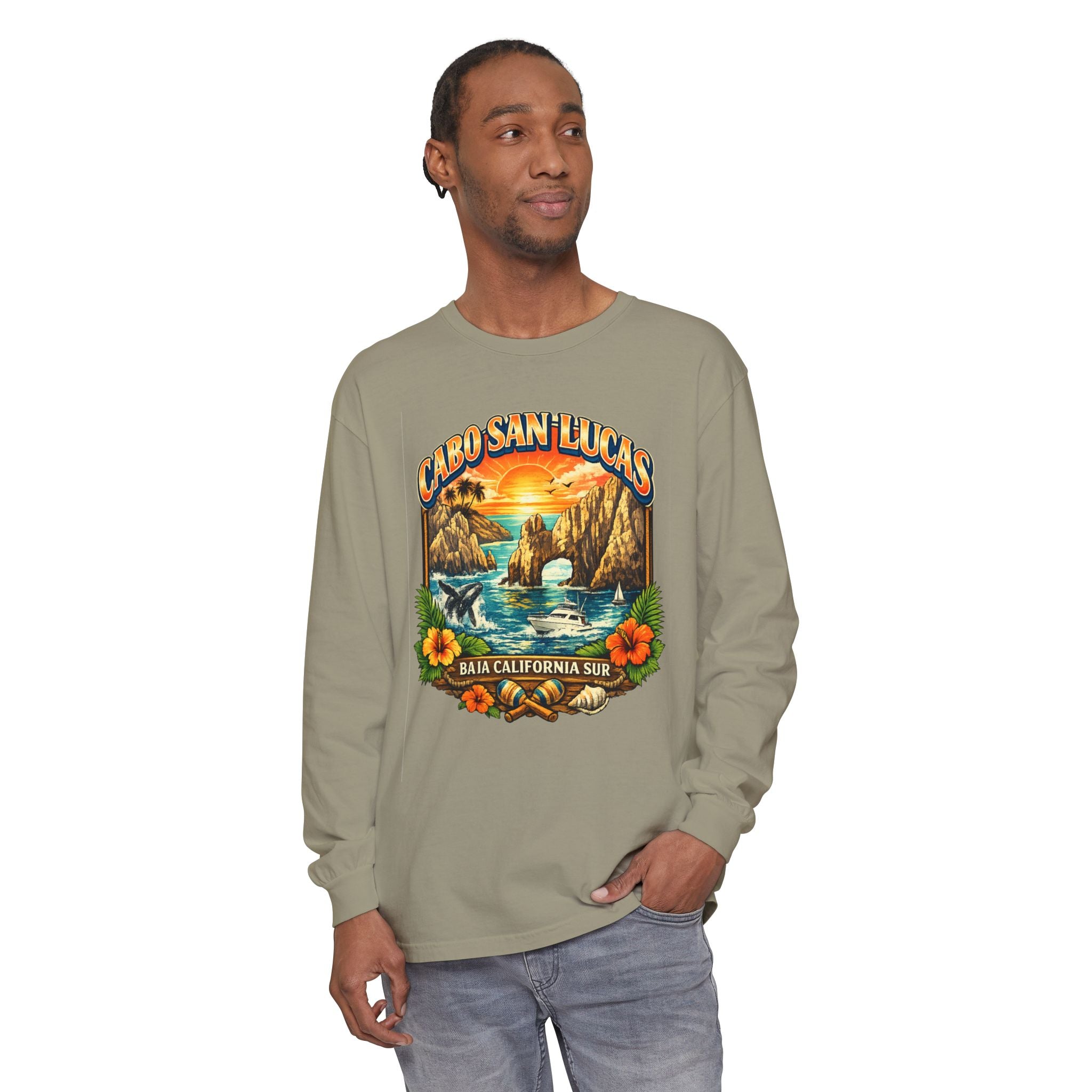 Cabo San Lucas Long Sleeve T-Shirt – Baja California Sun Beach Graphic