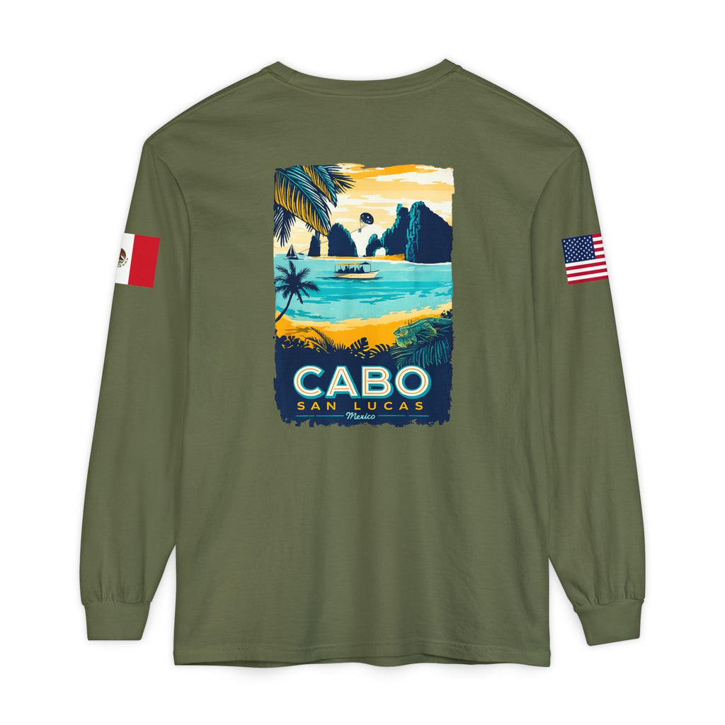 Cabo San Lucas Long Sleeve Tee — Vintage Beach Graphic
