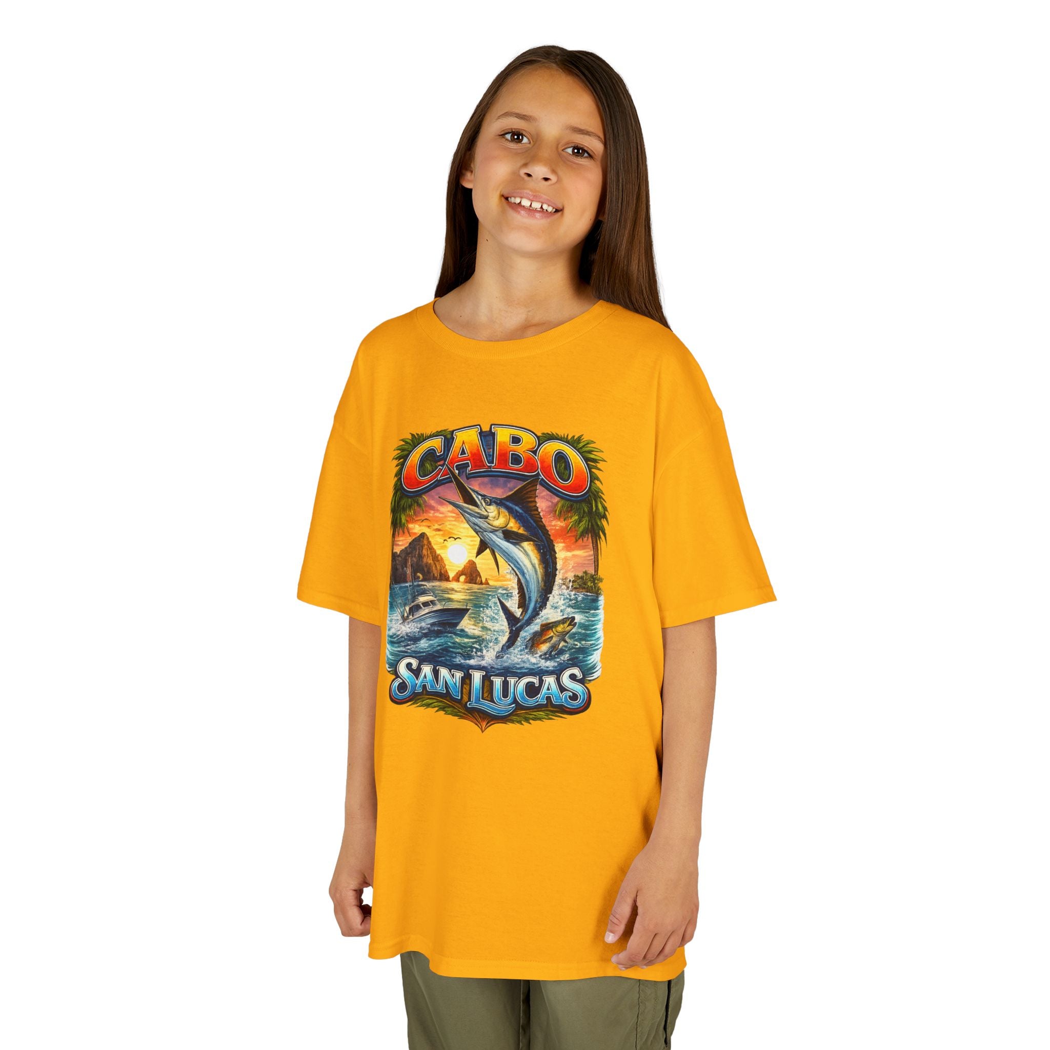 Kids T-Shirt - Cabo San Lucas Marlin Sunset Graphic