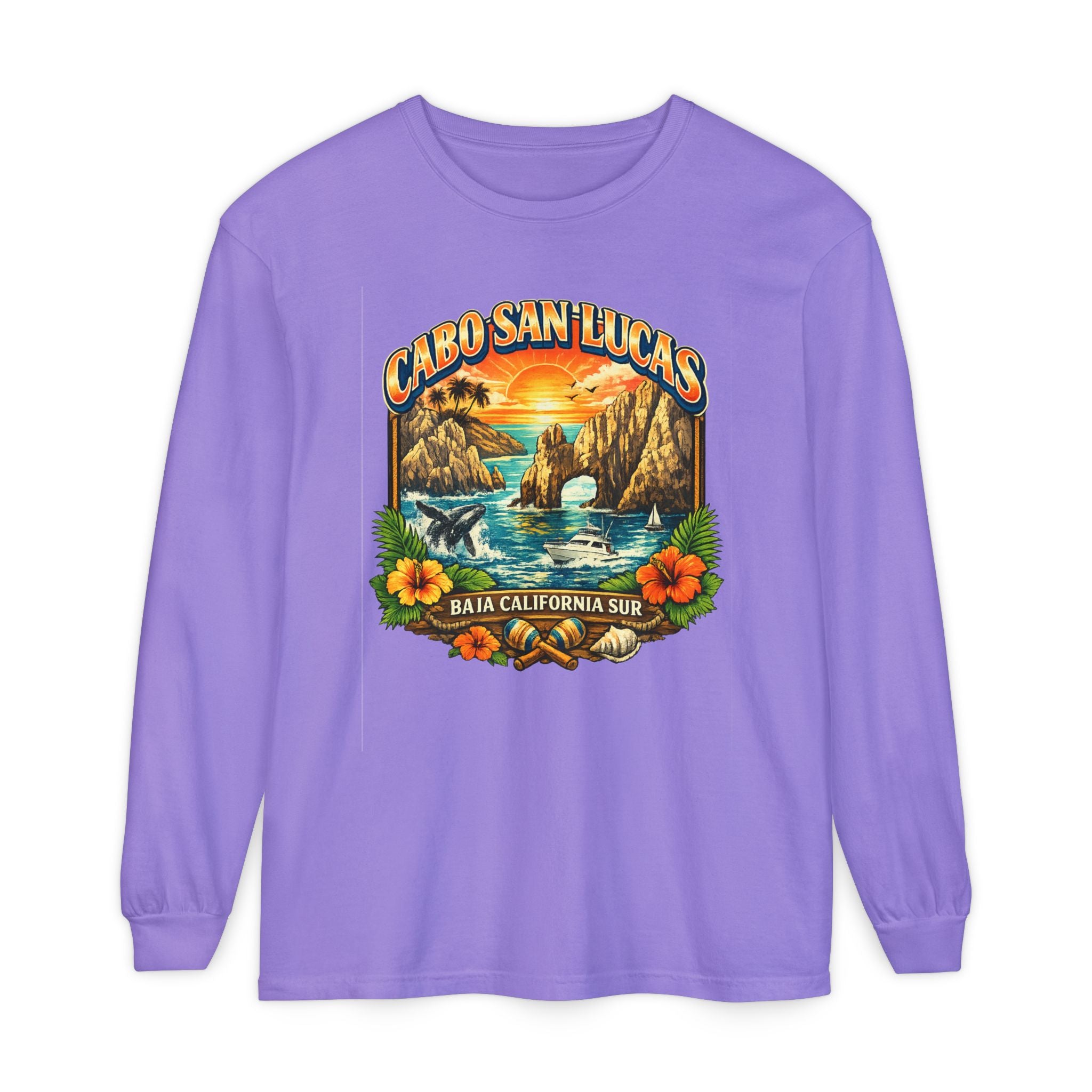 Cabo San Lucas Long Sleeve T-Shirt – Baja California Sun Beach Graphic