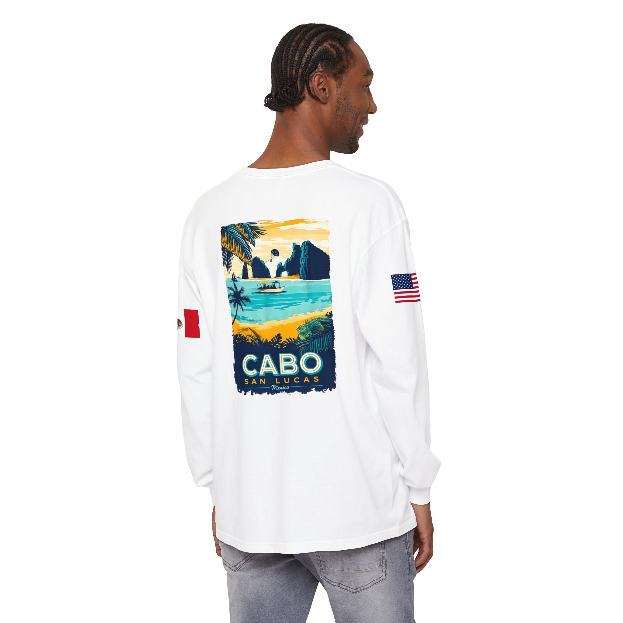 Cabo San Lucas Long Sleeve Tee — Vintage Beach Graphic
