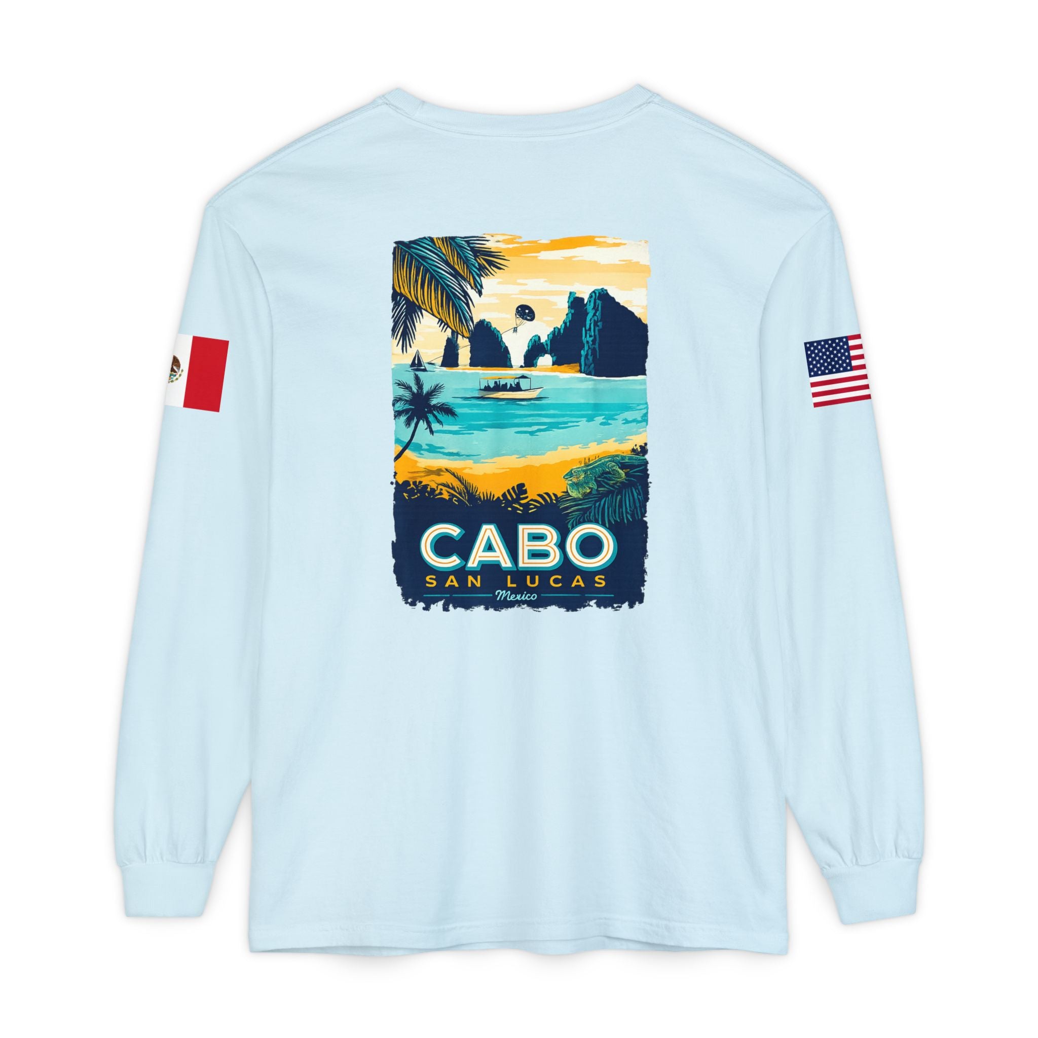 Cabo San Lucas Long Sleeve Tee — Vintage Beach Graphic