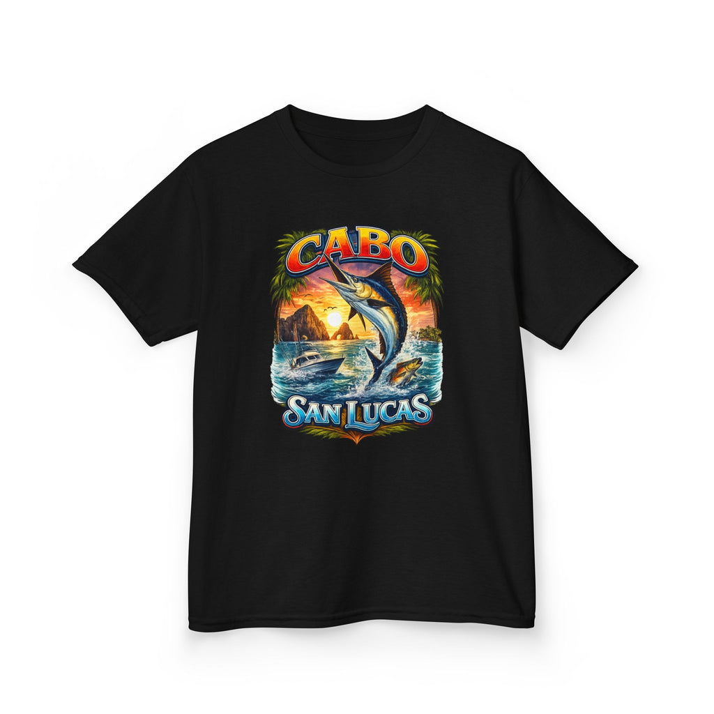 Kids T-Shirt - Cabo San Lucas Marlin Sunset Graphic