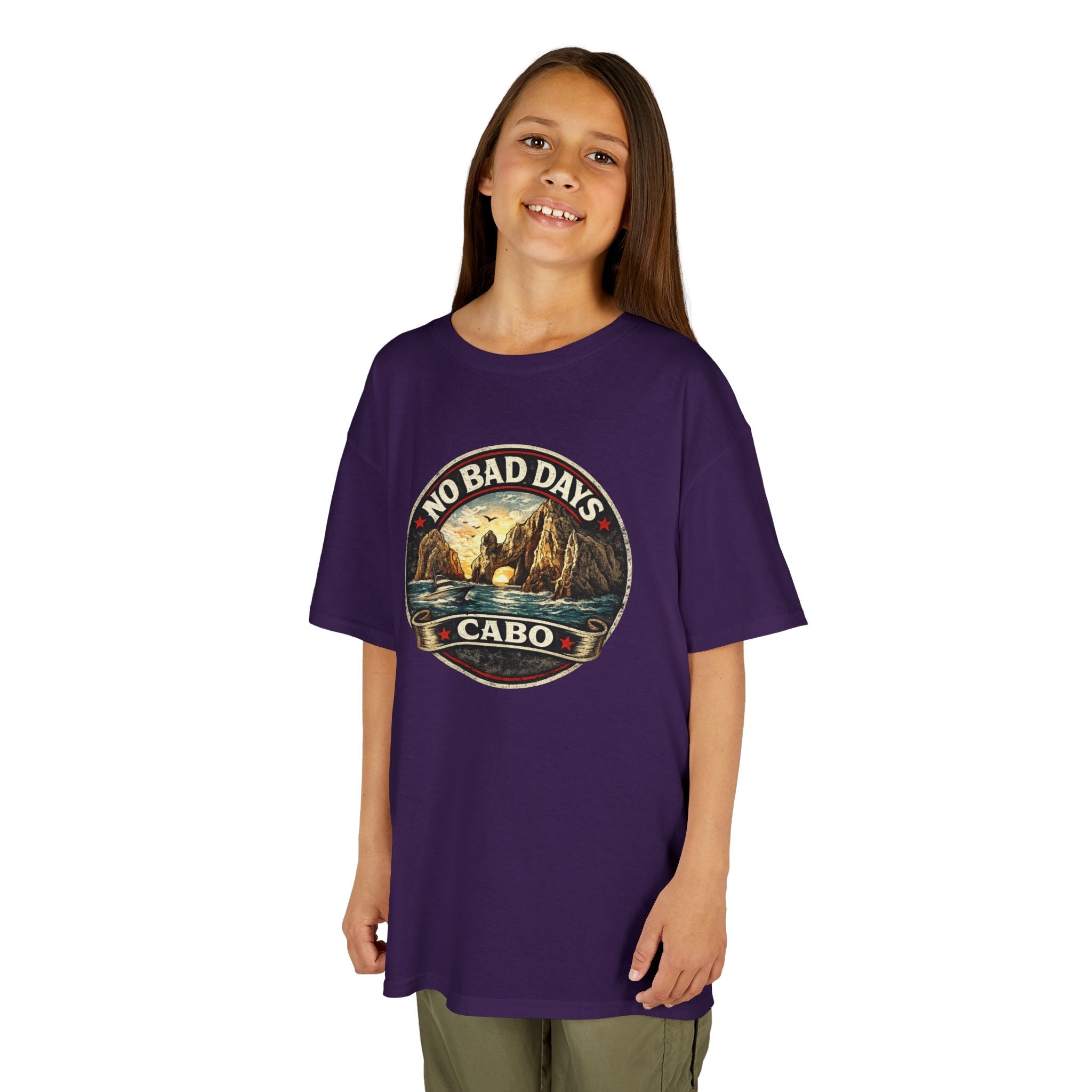 Kids Tee — 'No Bad Days' Cabo Surf Vintage Graphic