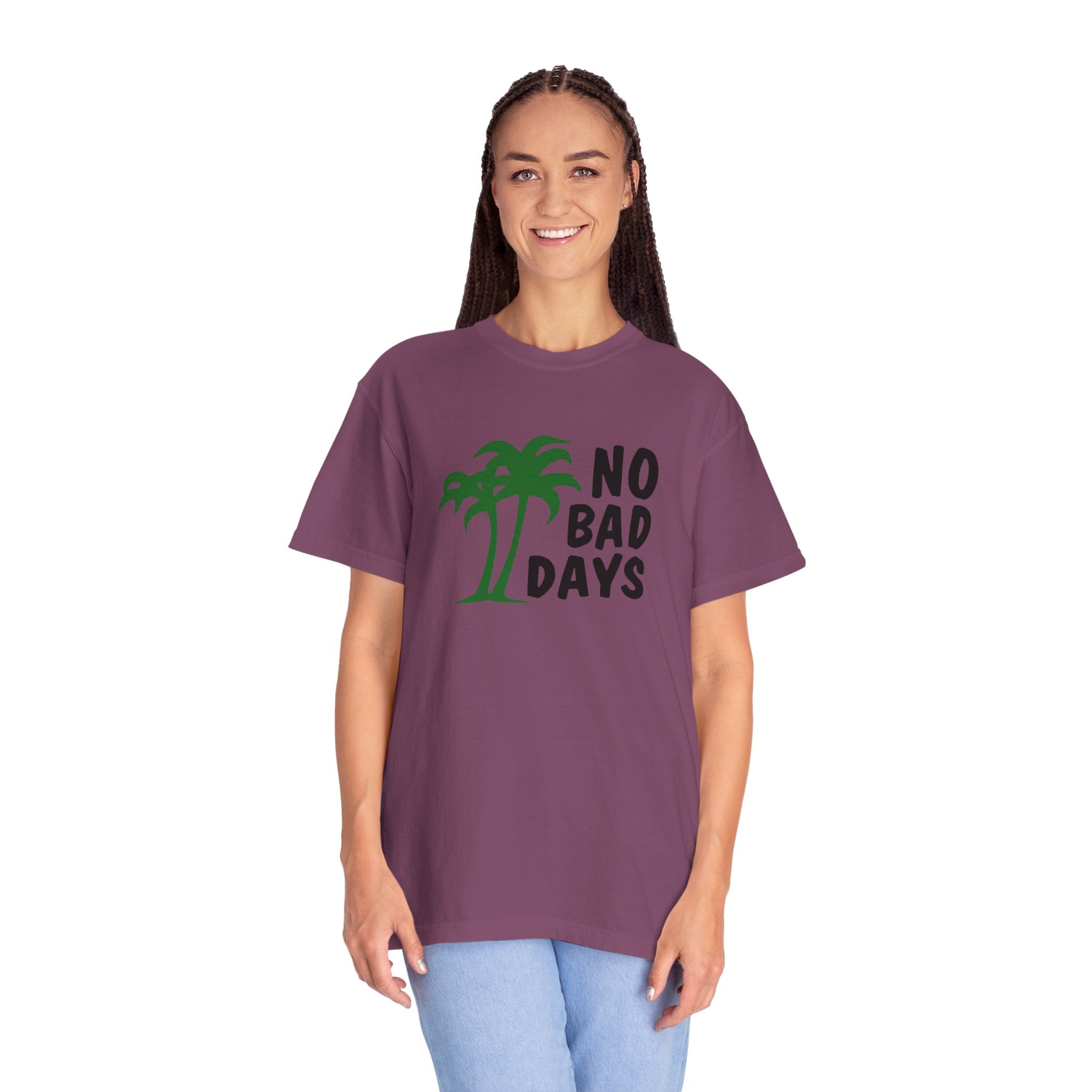 No Bad Days Palm Tree T-Shirt — Casual Beach Vibe Graphic Tee