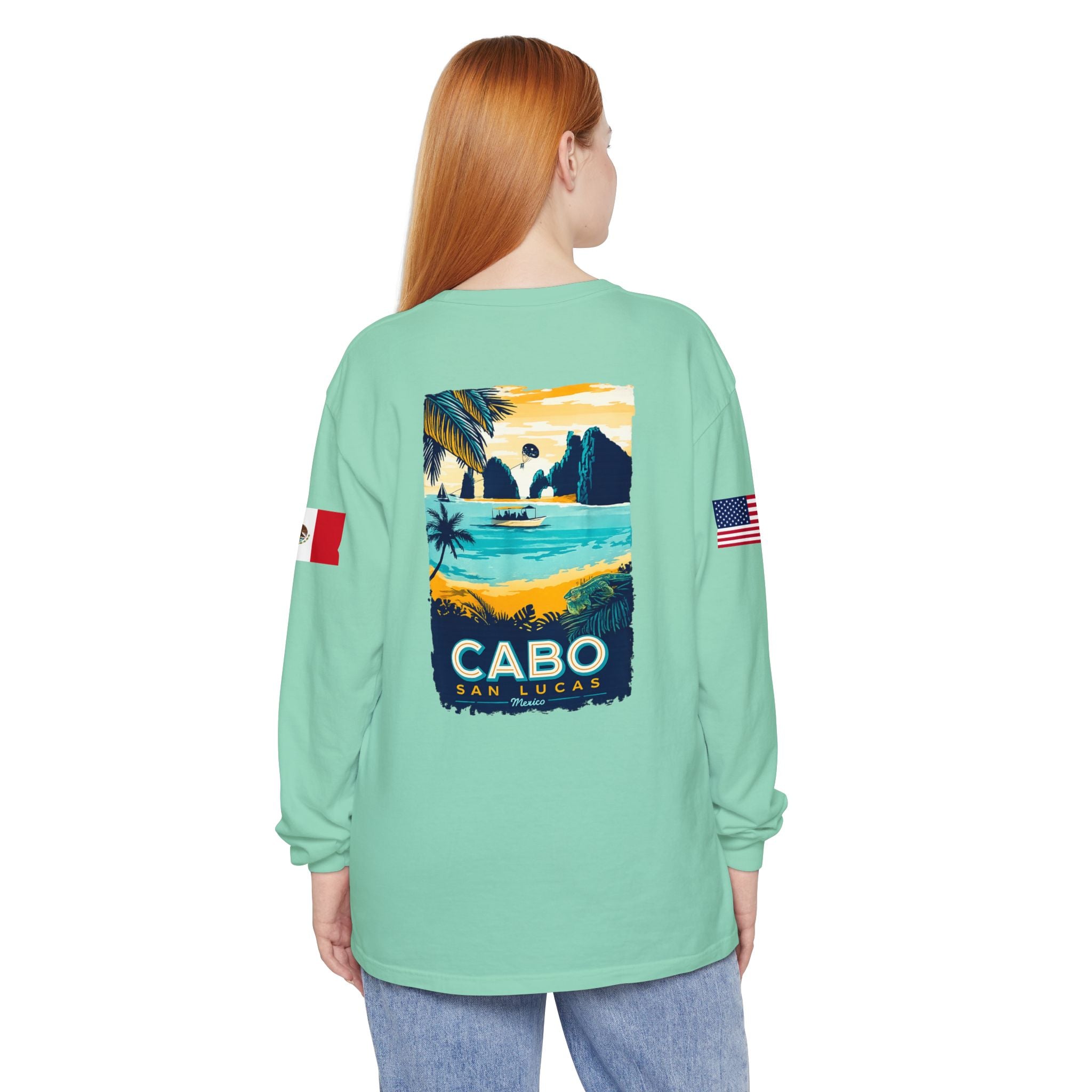 Cabo San Lucas Long Sleeve Tee — Vintage Beach Graphic