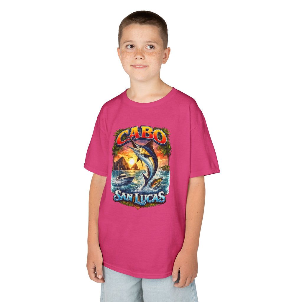 Kids T-Shirt - Cabo San Lucas Marlin Sunset Graphic