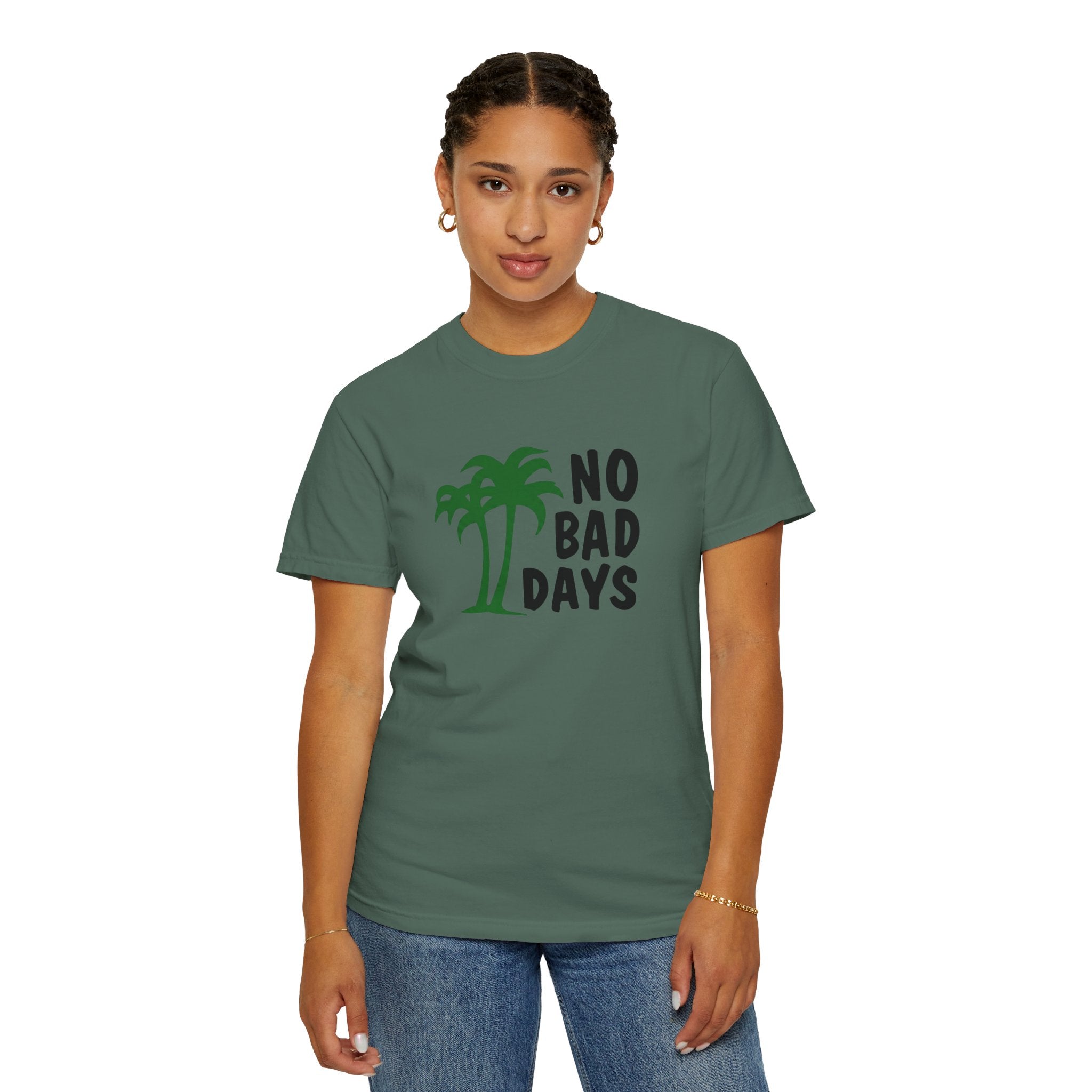 No Bad Days Palm Tree T-Shirt — Casual Beach Vibe Graphic Tee