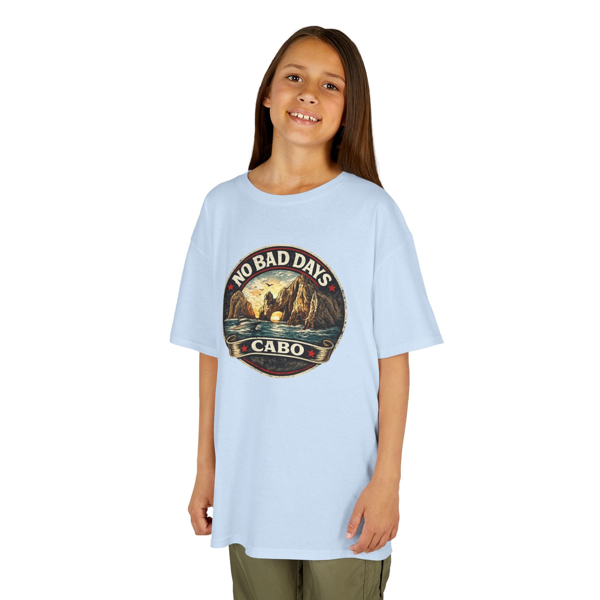 Kids Tee — 'No Bad Days' Cabo Surf Vintage Graphic