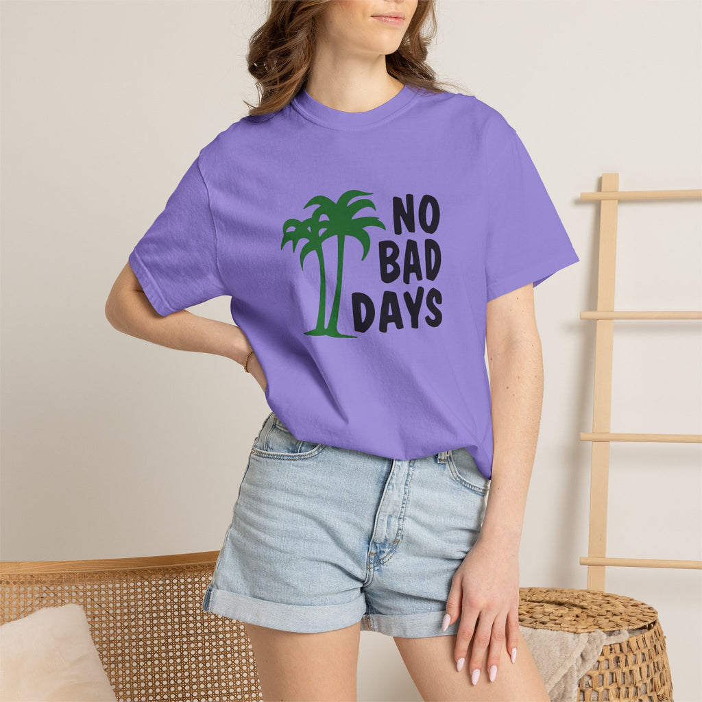 No Bad Days Palm Tree T-Shirt — Casual Beach Vibe Graphic Tee
