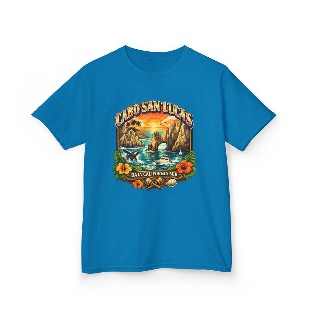 Kids Tee — "Cabo San Lucas" Sunset Tropical Beach Graphic