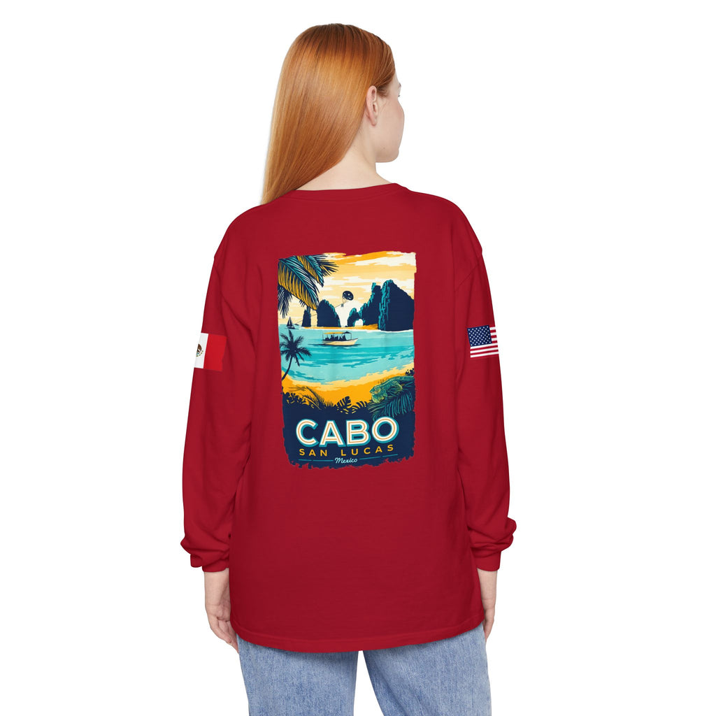 Cabo San Lucas Long Sleeve Tee — Vintage Beach Graphic