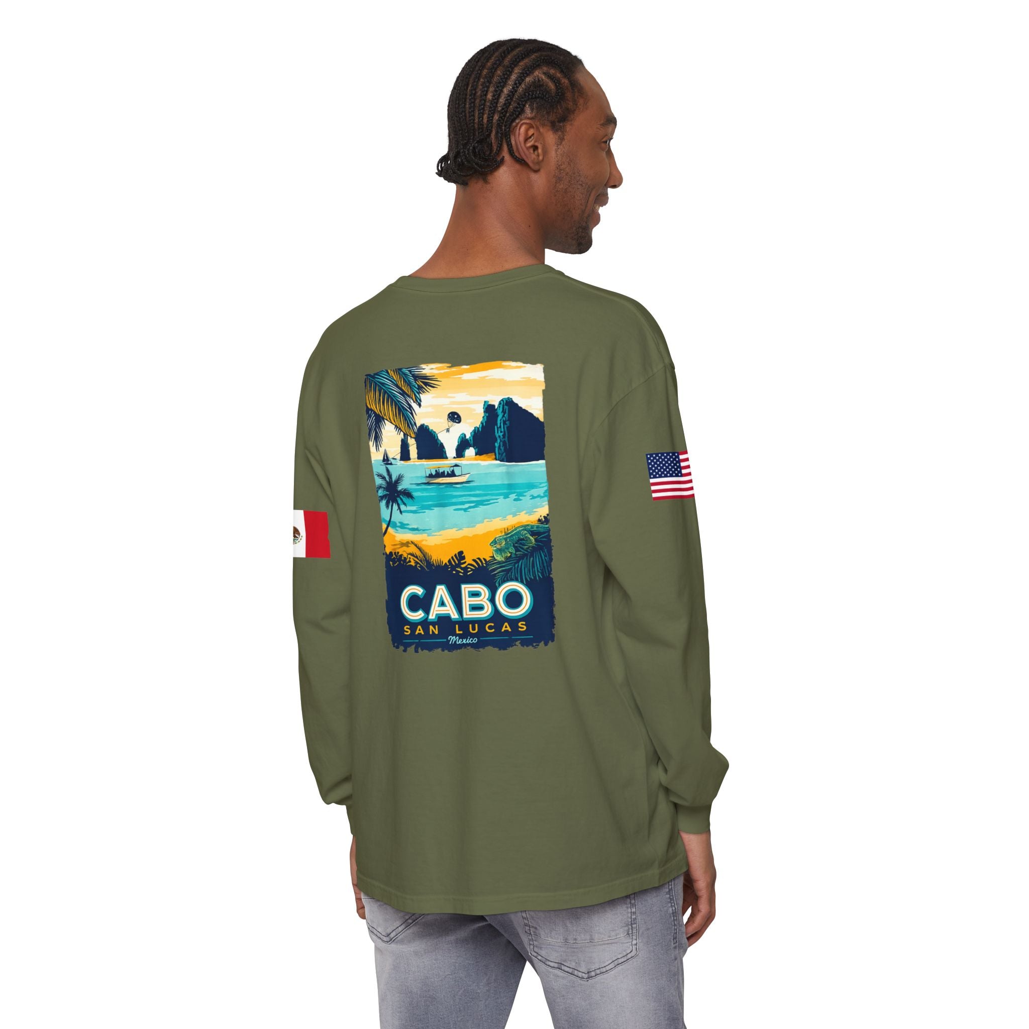 Cabo San Lucas Long Sleeve Tee — Vintage Beach Graphic