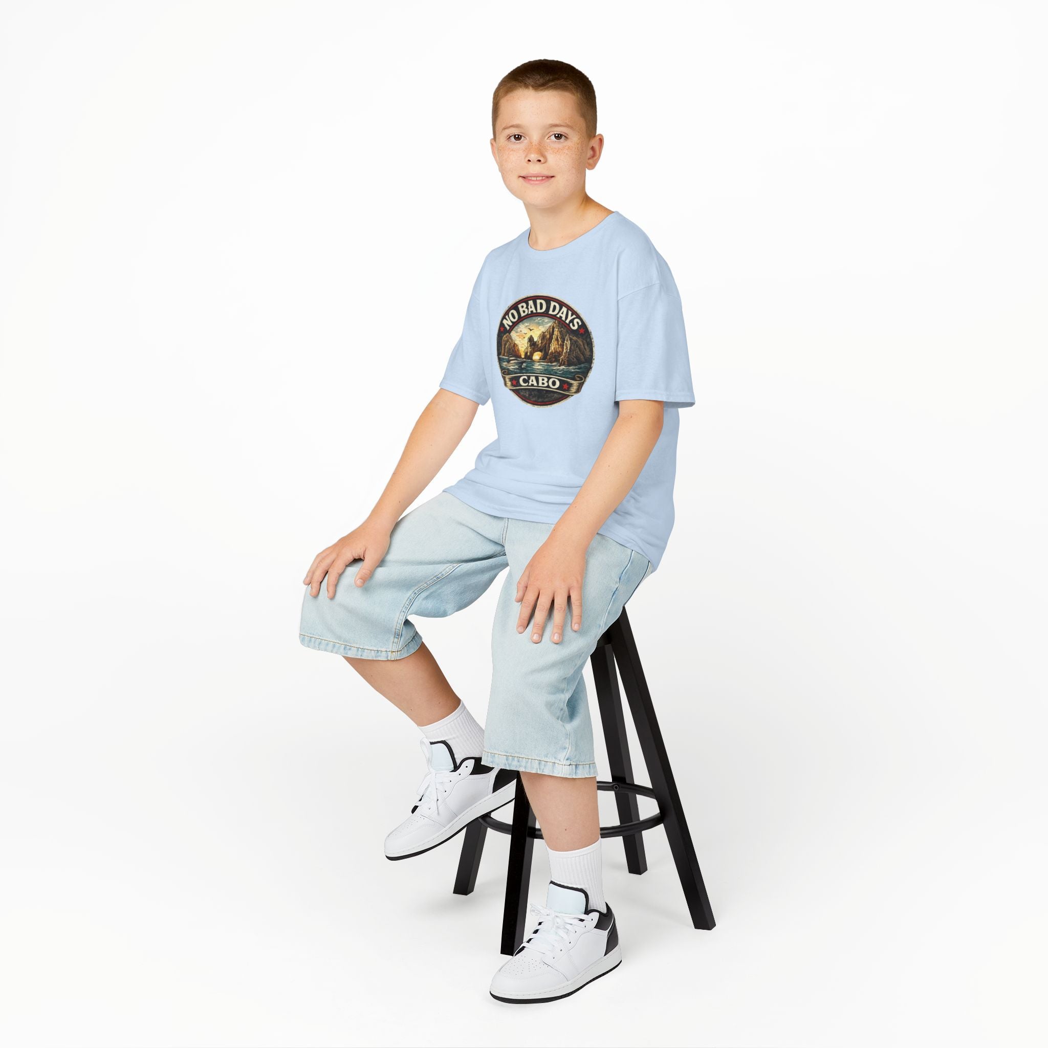 Kids Tee — 'No Bad Days' Cabo Surf Vintage Graphic