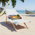 Cabo Paradise Beach Towel — Tropical Sunset Palm Design