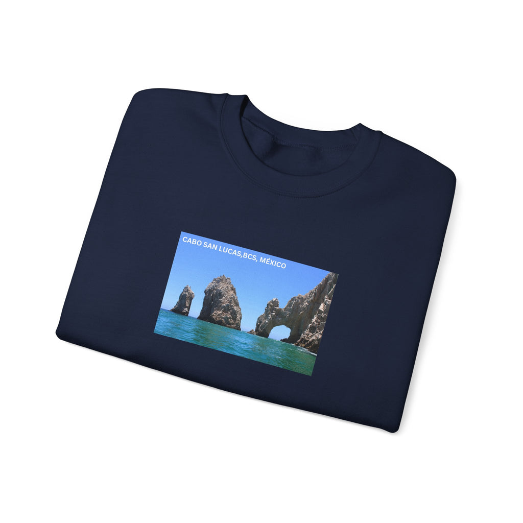 Cabo San Lucas Arch Crewneck Sweatshirt — Mexican Beach Photo Pullover