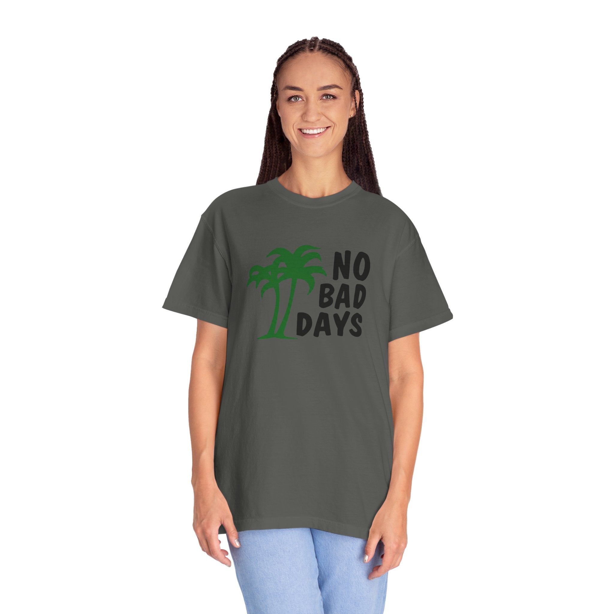 No Bad Days Palm Tree T-Shirt — Casual Beach Vibe Graphic Tee
