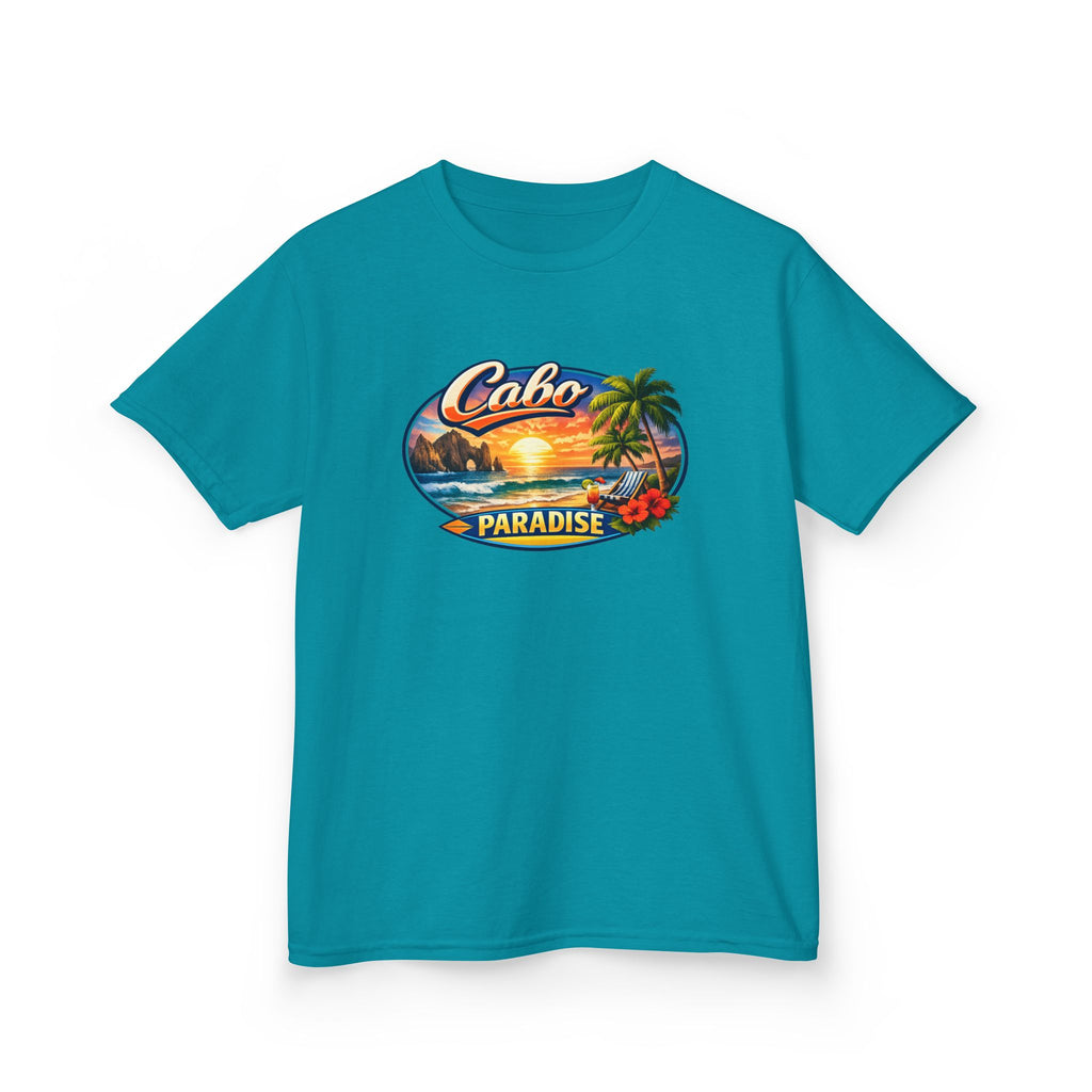 Kids Tee — "Cabo Paradise" Sunset Beach Graphic