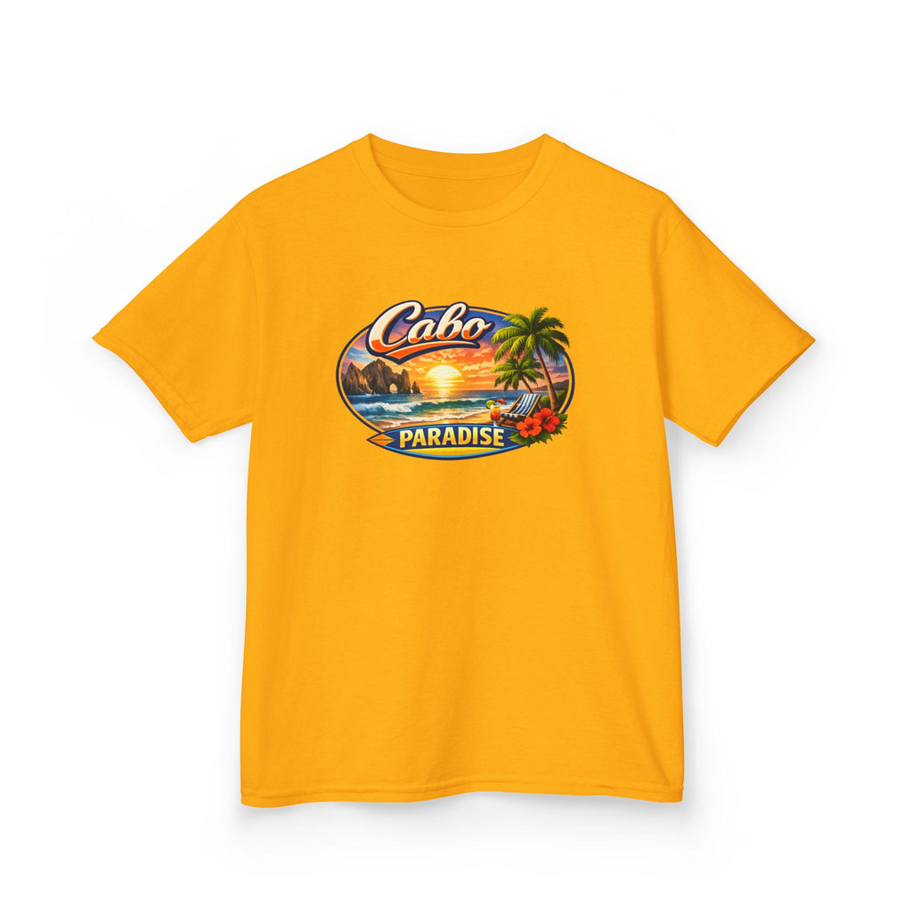 Kids Tee — "Cabo Paradise" Sunset Beach Graphic
