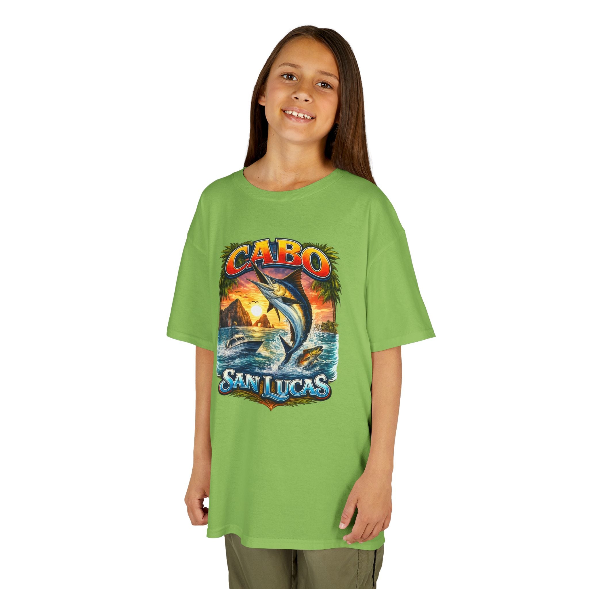 Kids T-Shirt - Cabo San Lucas Marlin Sunset Graphic