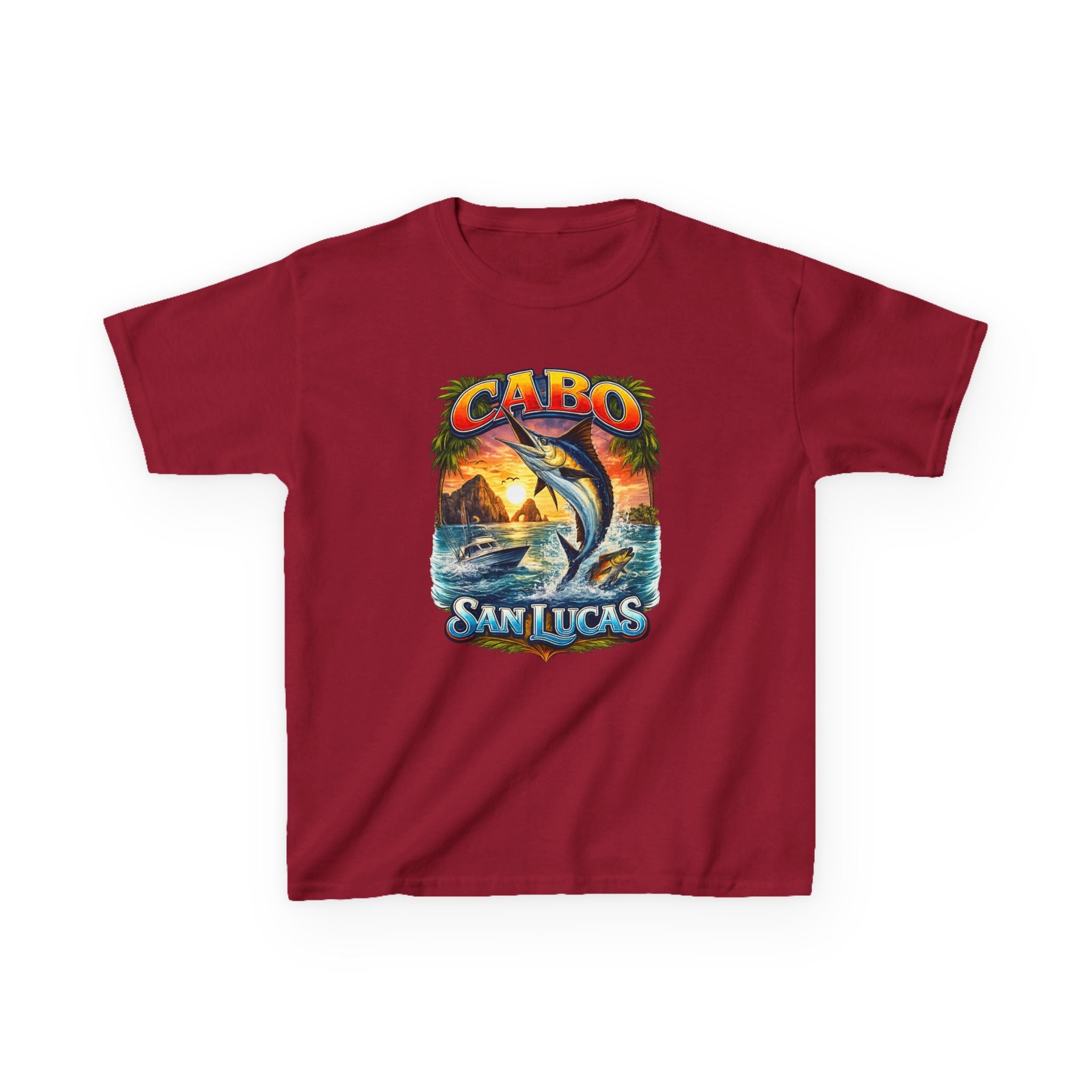 Kids T-Shirt - Cabo San Lucas Marlin Sunset Graphic