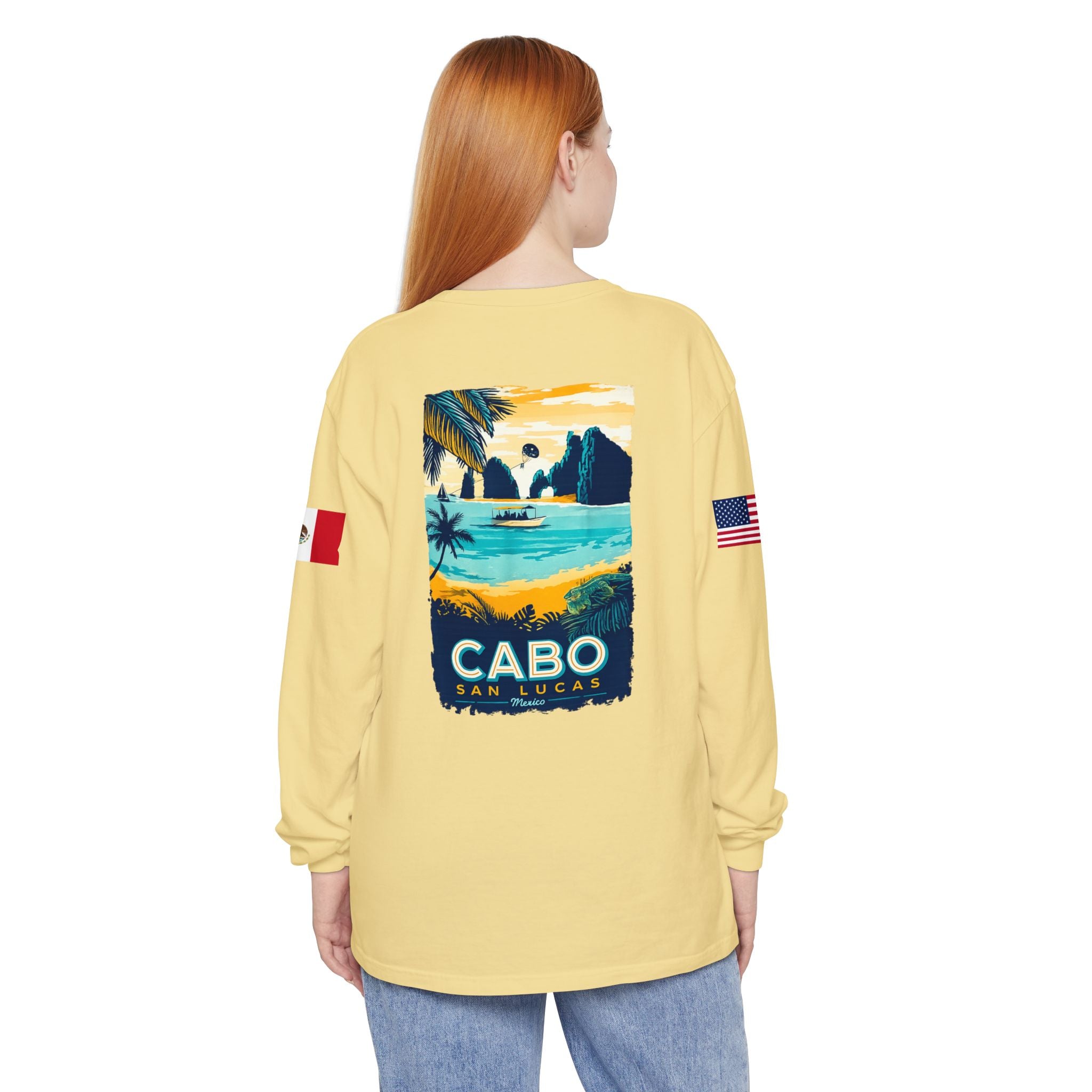 Cabo San Lucas Long Sleeve Tee — Vintage Beach Graphic
