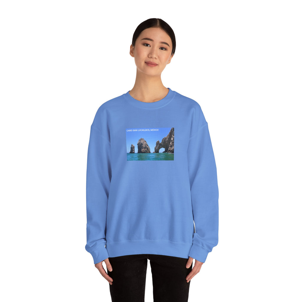 Cabo San Lucas Arch Crewneck Sweatshirt — Mexican Beach Photo Pullover