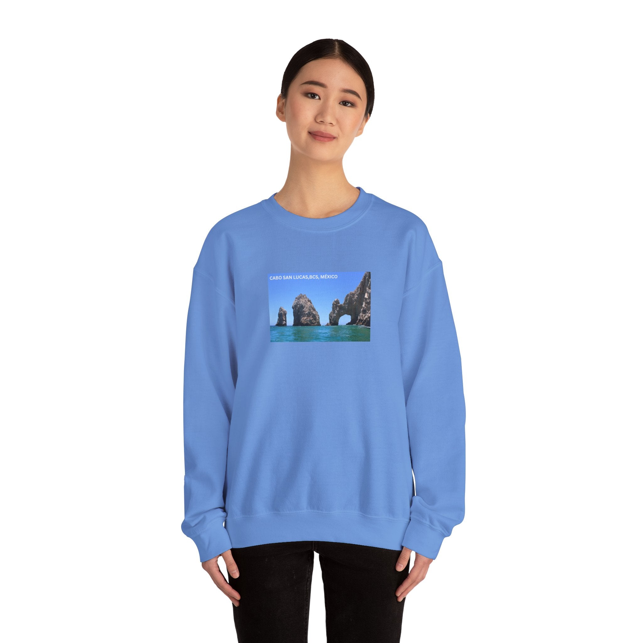 Cabo San Lucas Arch Crewneck Sweatshirt — Mexican Beach Photo Pullover