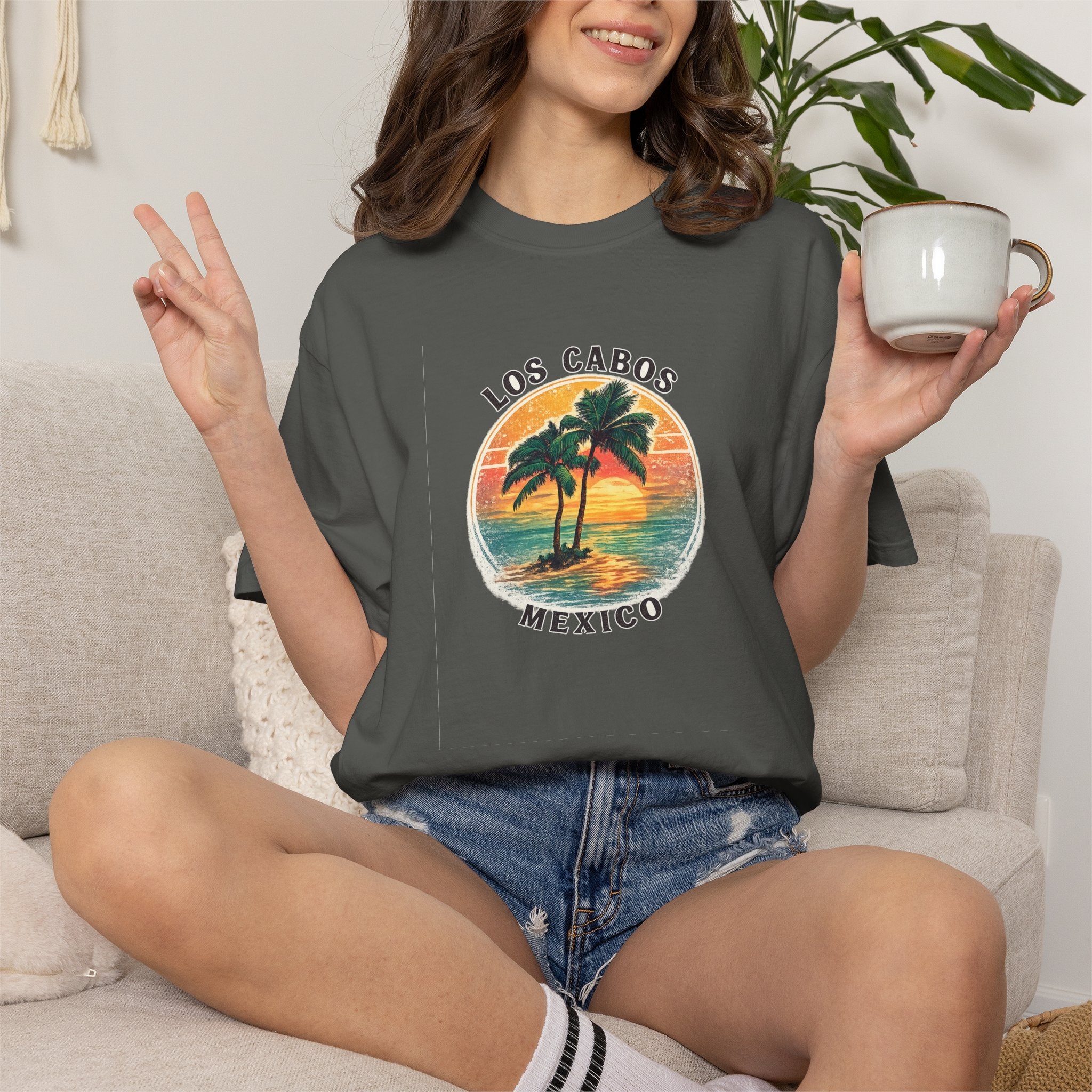 Los Cabos Palms T-Shirt — Tropical Beach Palm Graphic Tee
