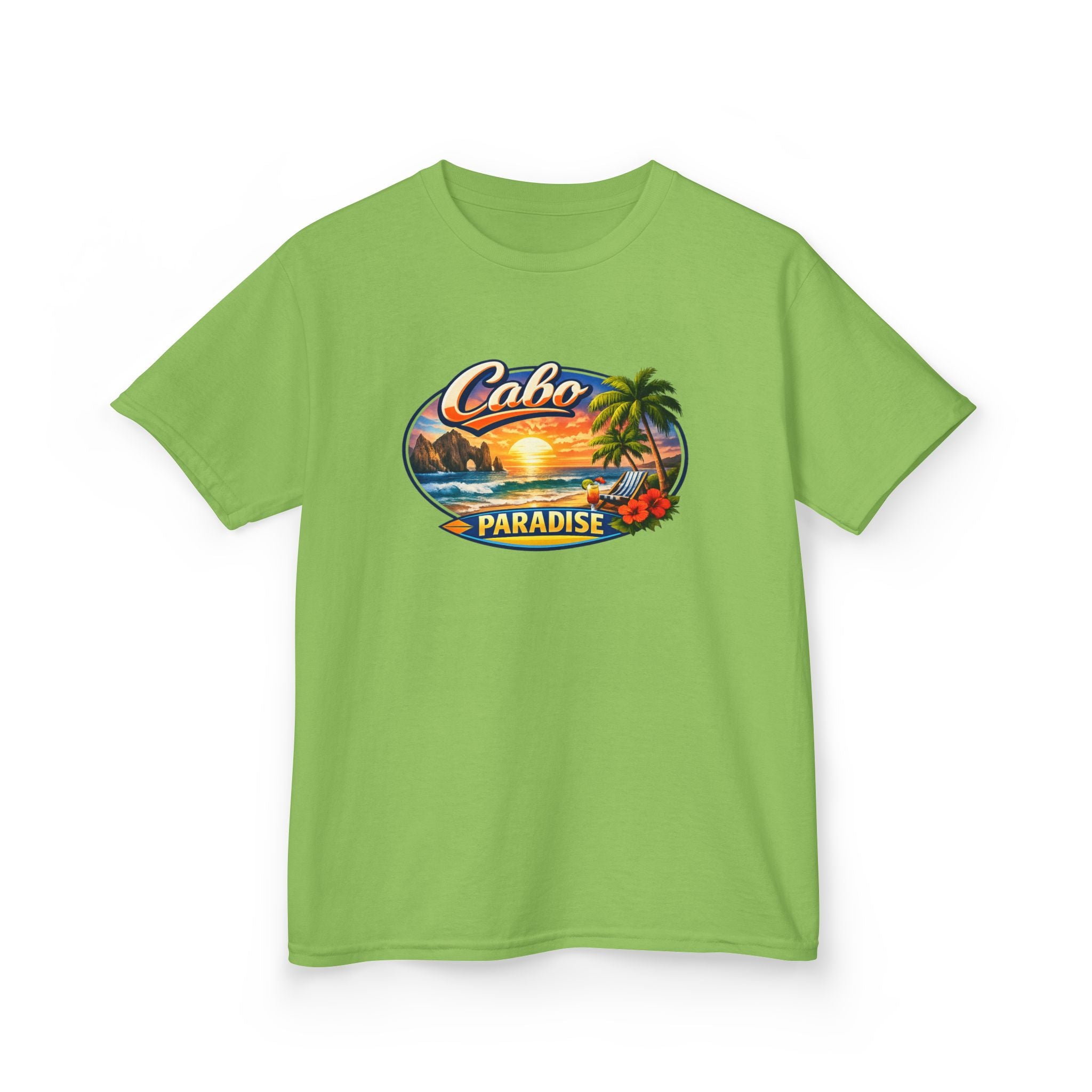 Kids Tee — "Cabo Paradise" Sunset Beach Graphic