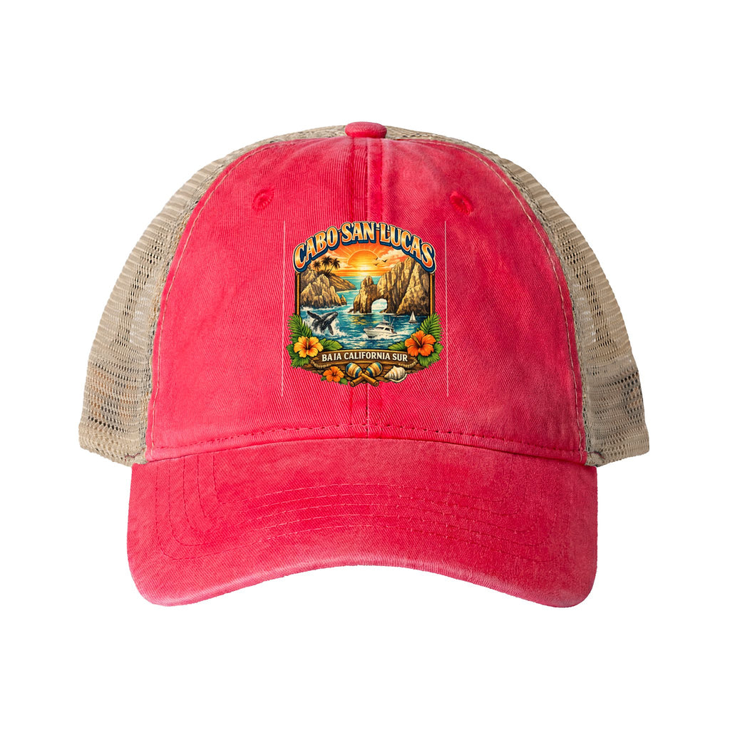 Women's Washed Mesh-Back Cap