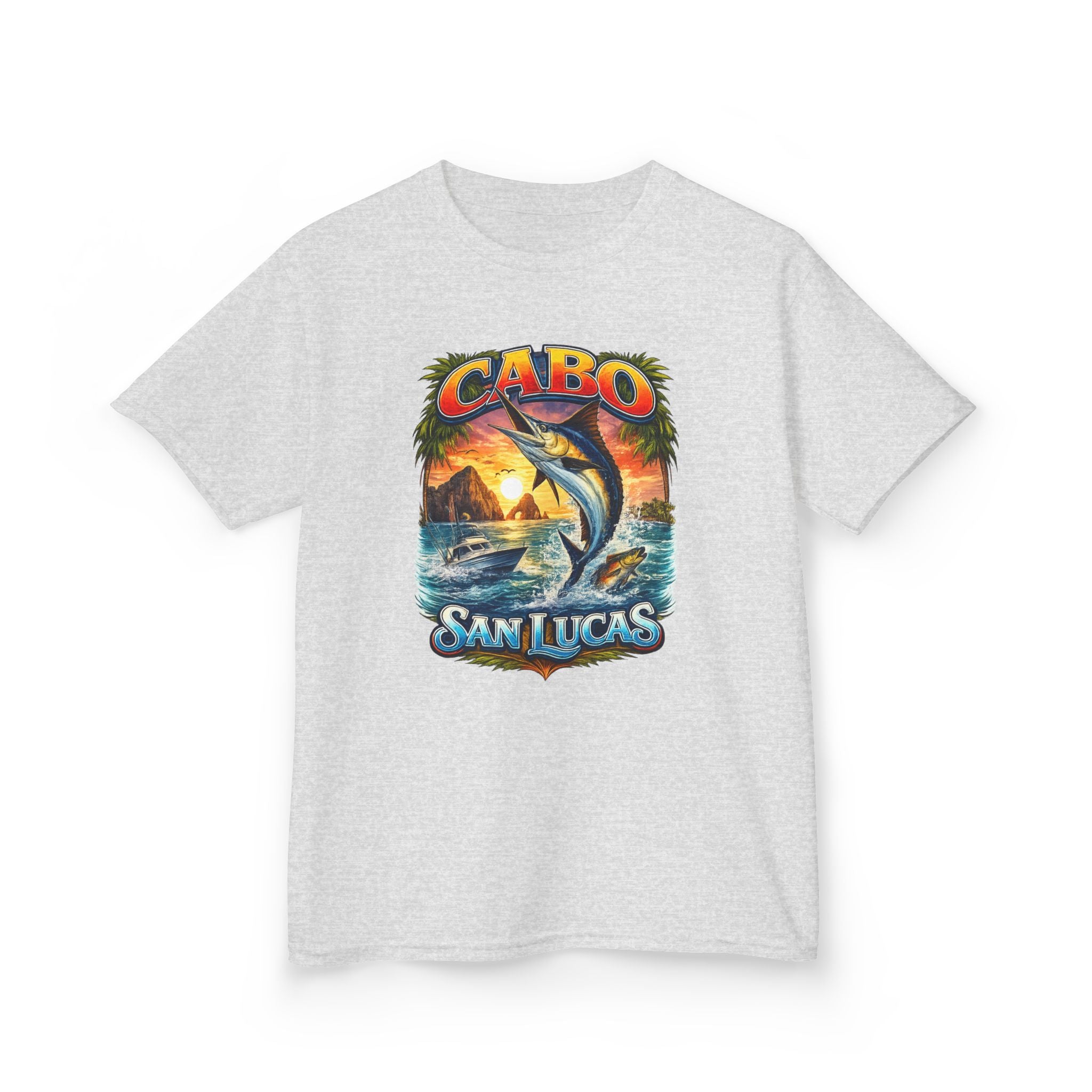Kids T-Shirt - Cabo San Lucas Marlin Sunset Graphic