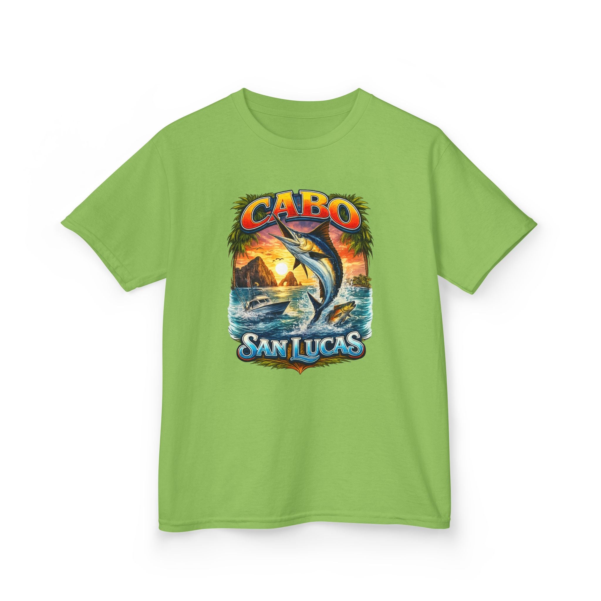 Kids T-Shirt - Cabo San Lucas Marlin Sunset Graphic