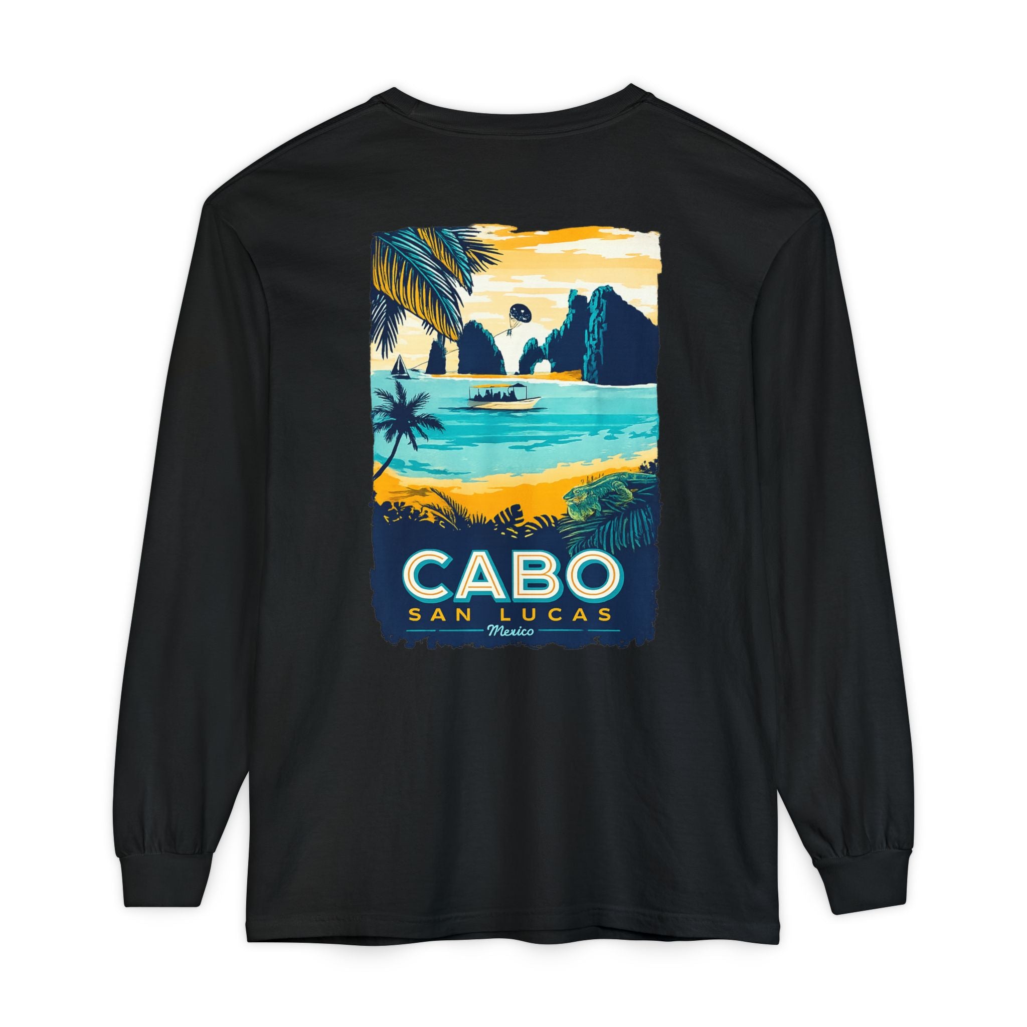 Cabo San Lucas Long Sleeve Tee — Vintage Beach Graphic