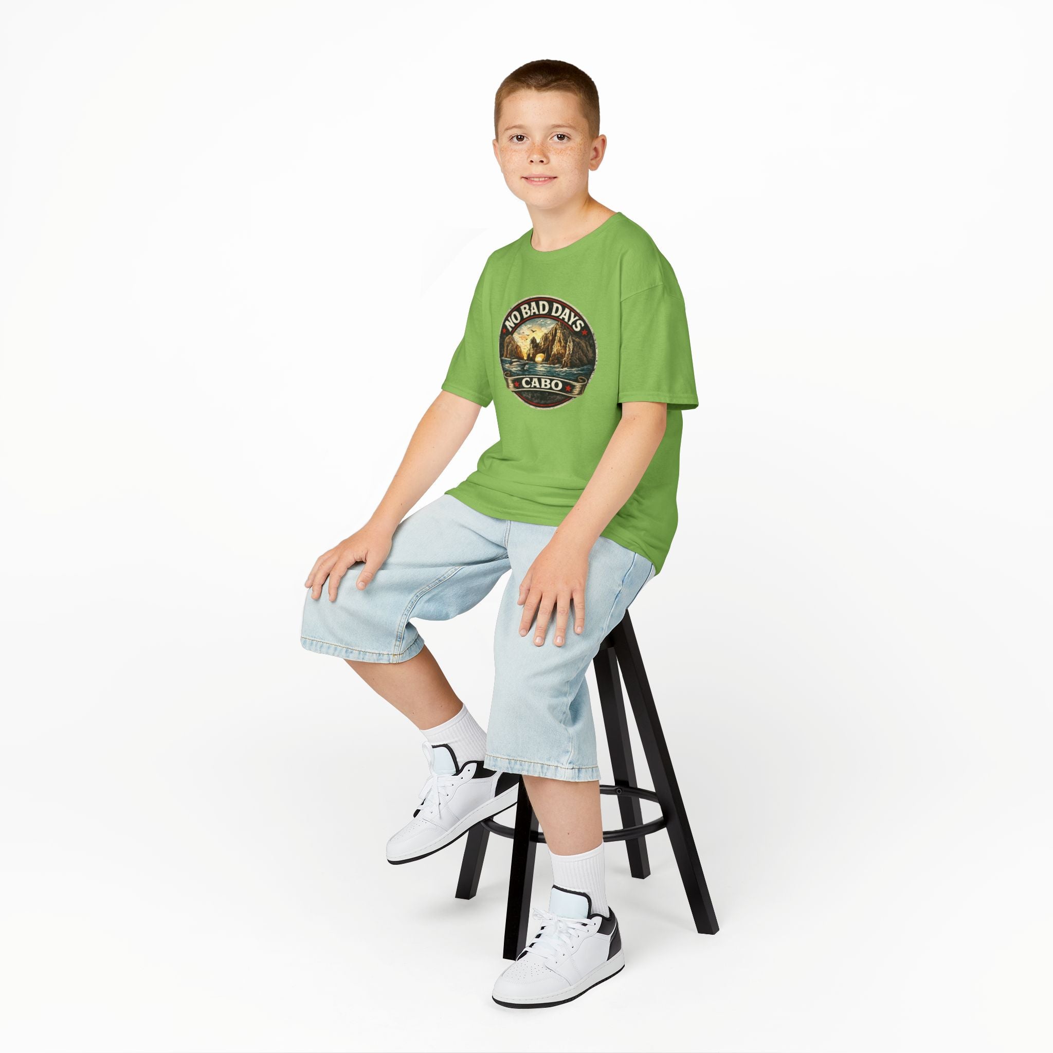 Kids Tee — 'No Bad Days' Cabo Surf Vintage Graphic
