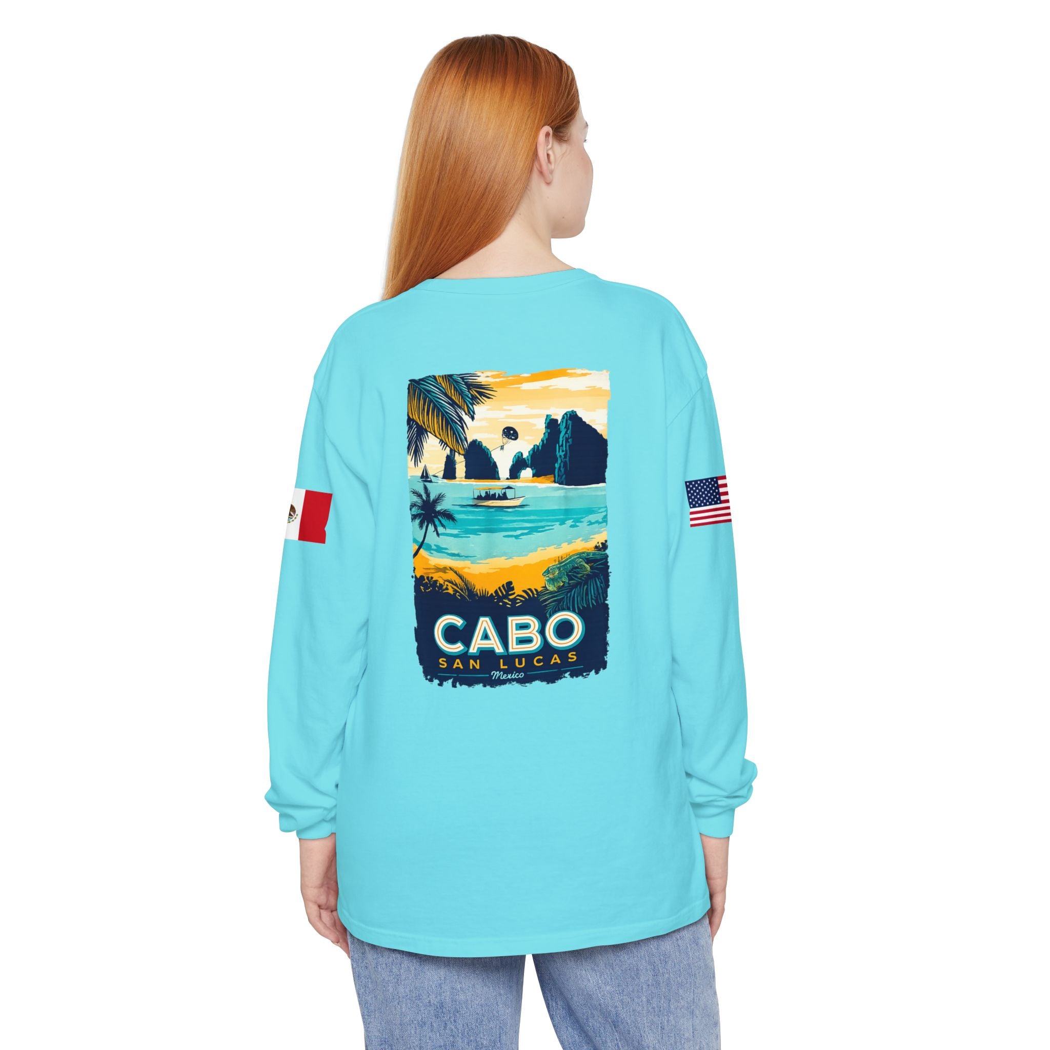 Cabo San Lucas Long Sleeve Tee — Vintage Beach Graphic
