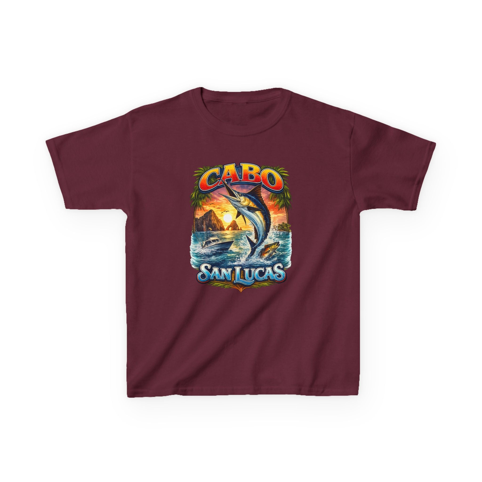 Kids T-Shirt - Cabo San Lucas Marlin Sunset Graphic