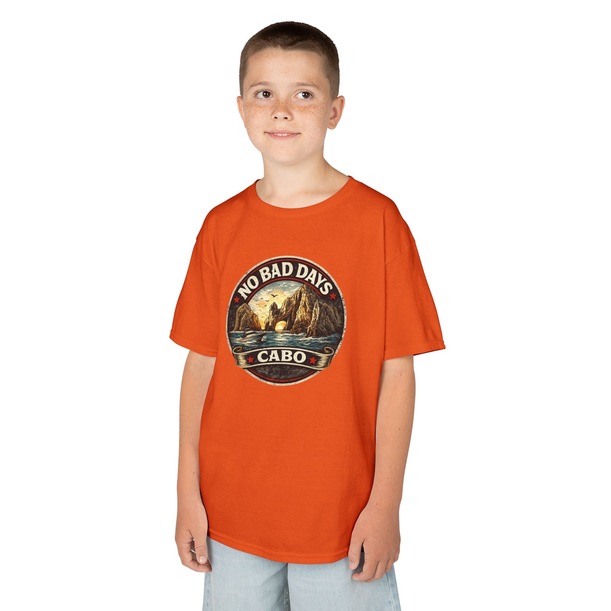 Kids Tee — 'No Bad Days' Cabo Surf Vintage Graphic