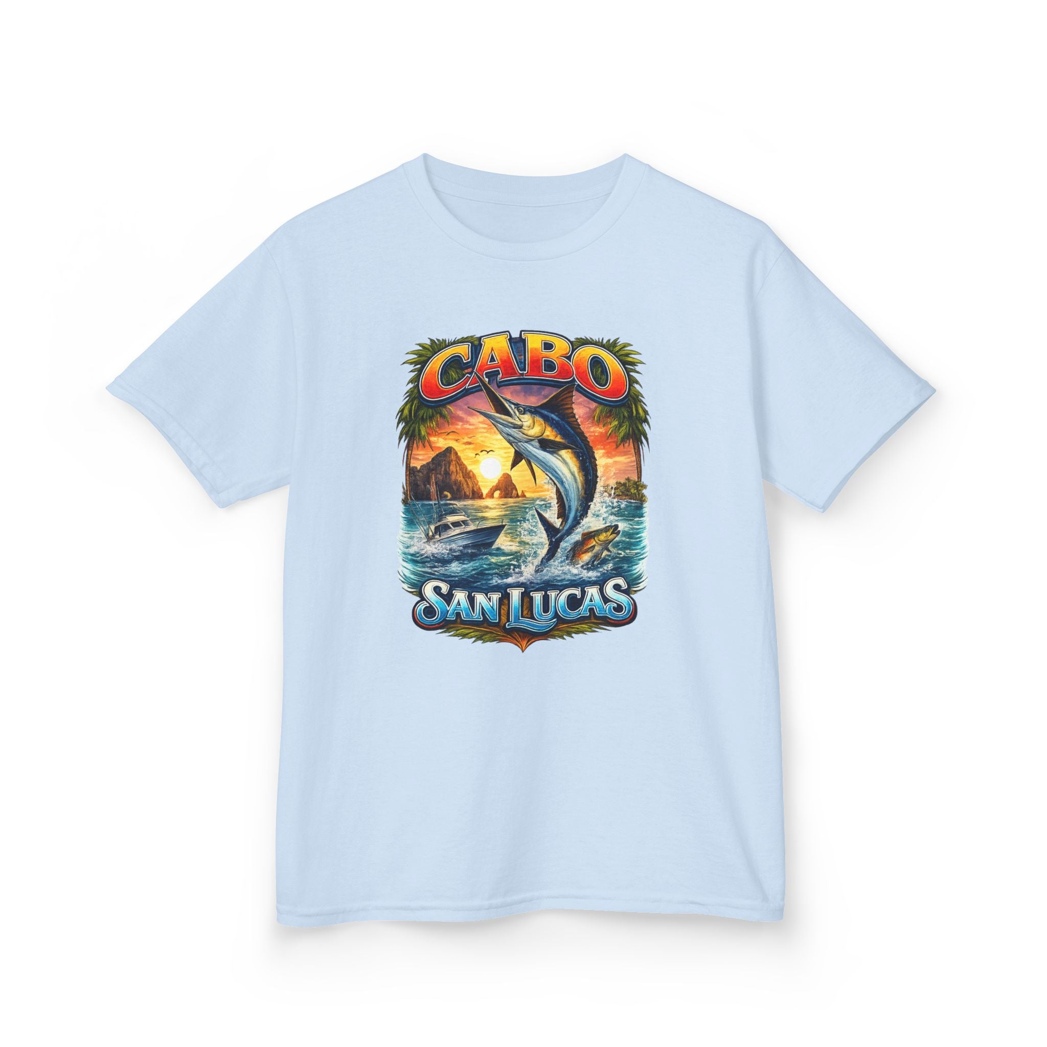 Kids T-Shirt - Cabo San Lucas Marlin Sunset Graphic