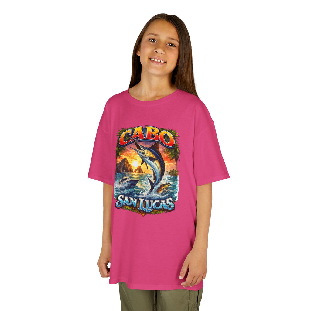 Kids T-Shirt - Cabo San Lucas Marlin Sunset Graphic